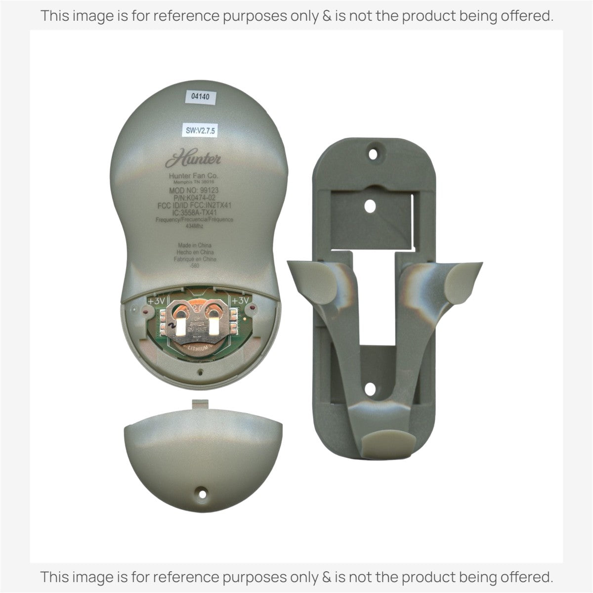 Anderic Substitute for Hunter 99123 / K0474-02 / IN2TX41 Universal 3 Speed Ceiling Fan Remote Control - 99123 [99122]