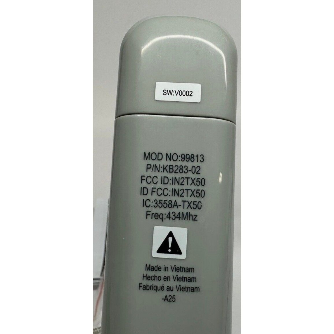 Hunter 99813 IN2TX50 Ceiling Fan Remote Control - KB283-02