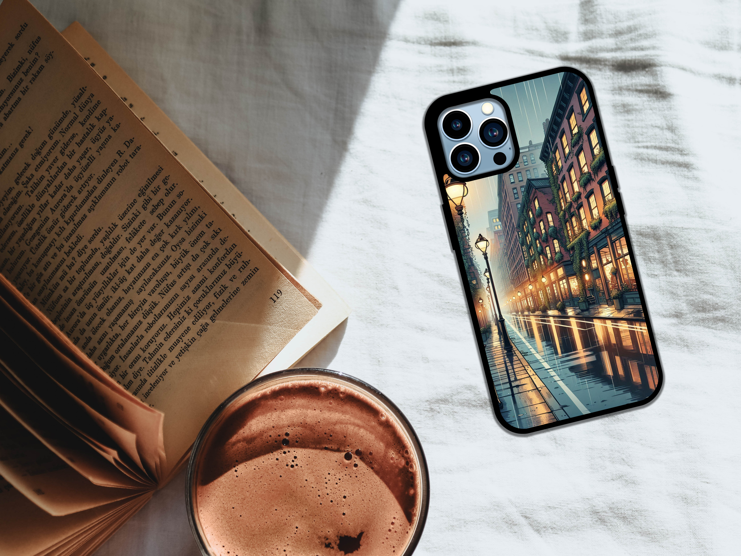 🌧️Rainy Reflections-Cityscape Phone Case🌆