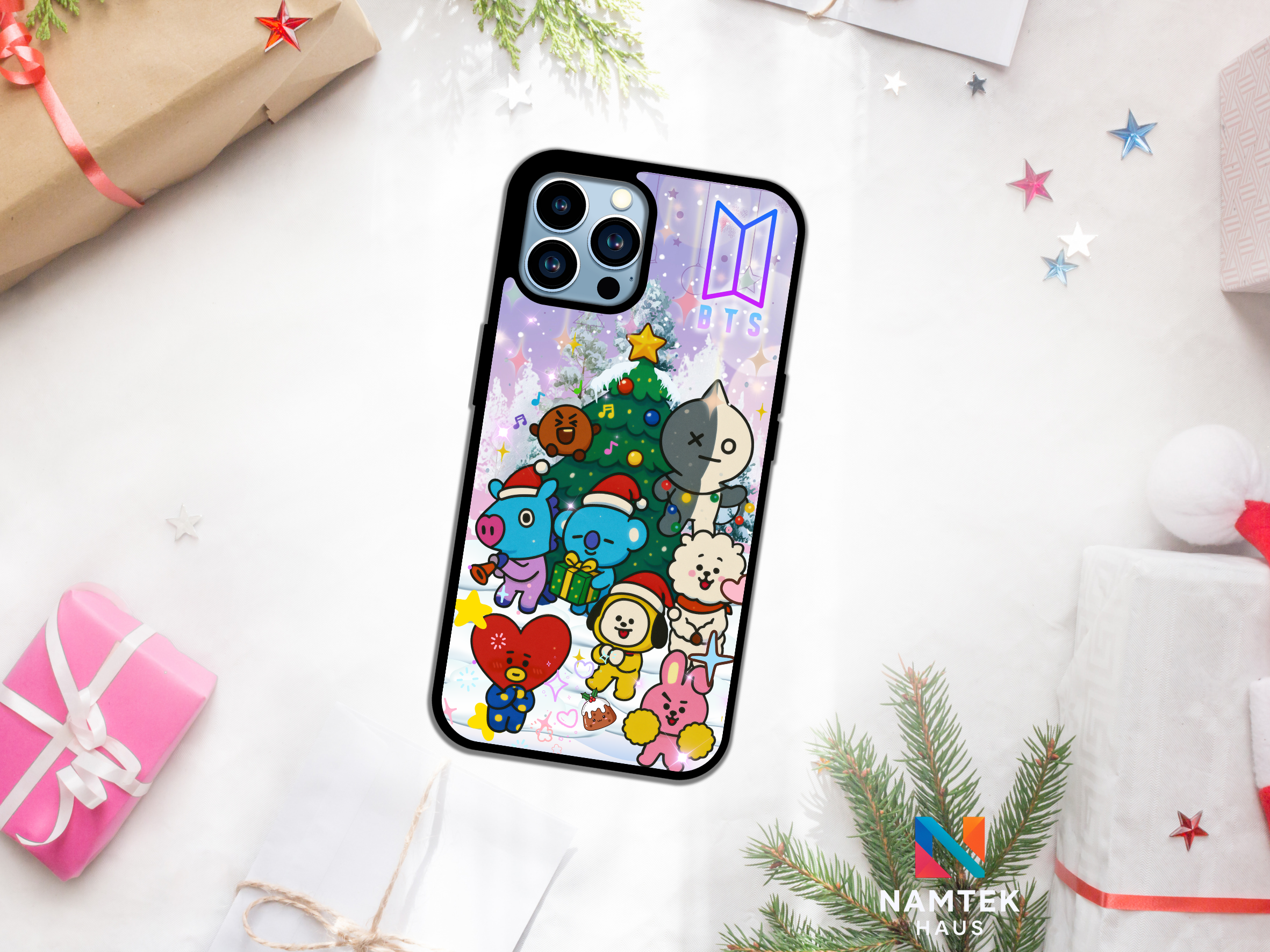 BTS Bias BT21 Christmas KPop Phone Case
