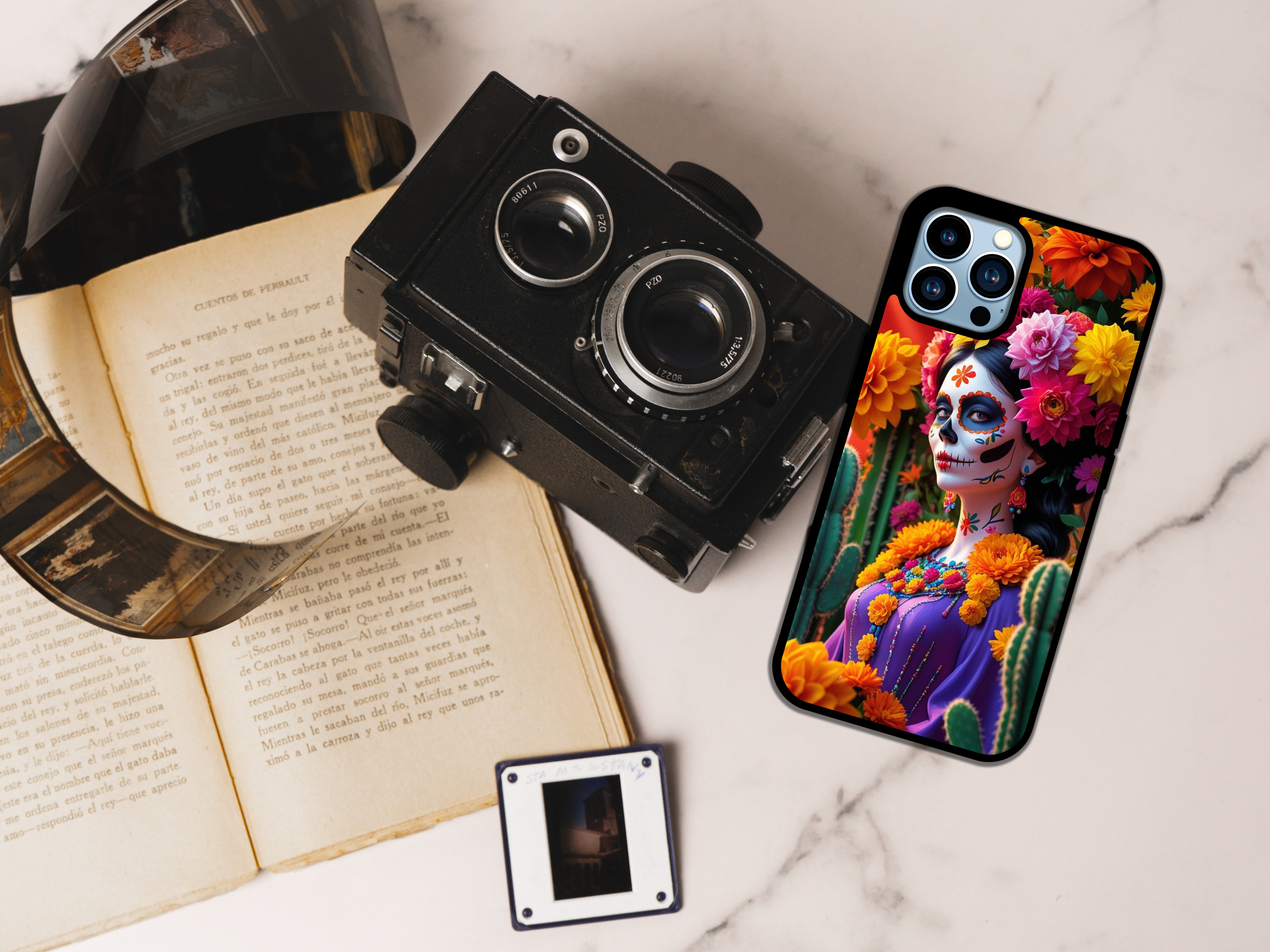 💀 Viva Mexico! – Day of the Dead Vibes Phone Case 🇲🇽🌼