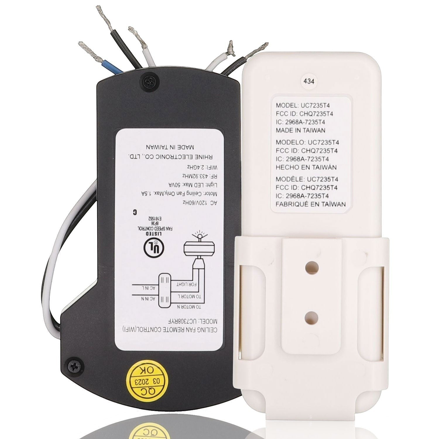 Anderic Substitute for Fanimation KUJCE10717 Ceiling Fan Receiver | 2.4ghz WIFI - KUJCE10717 [UC7235T4]
