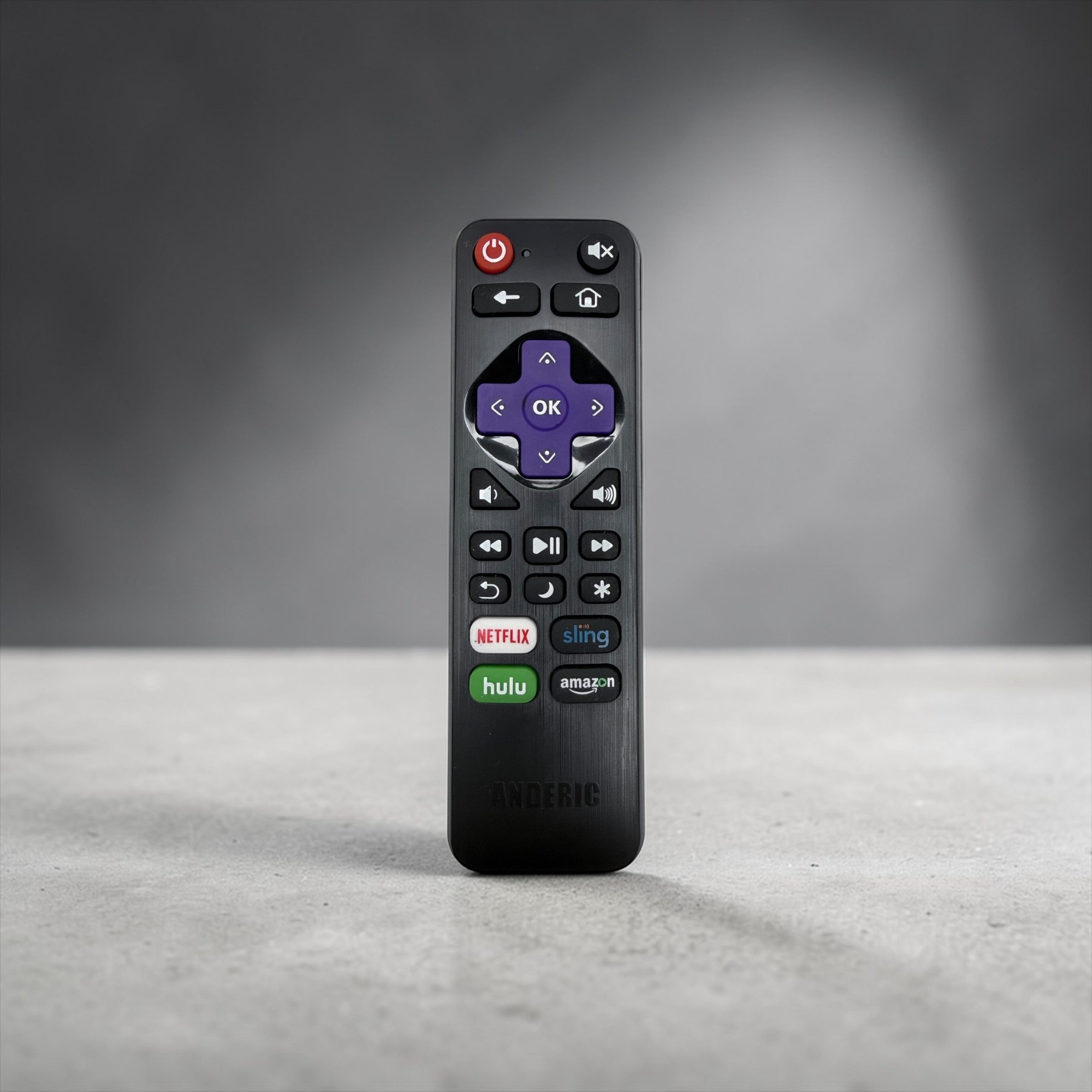 Anderic Substitute for Hitachi 101018E0017 2019 Roku TV Remote Control [RRLF16]