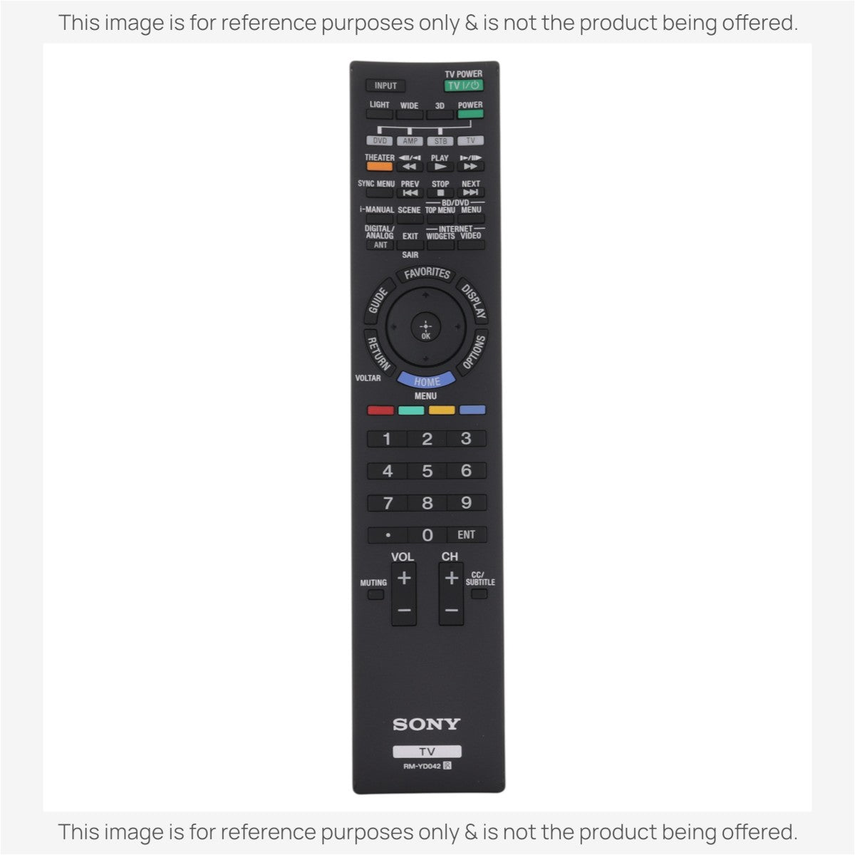 Anderic Substitute For Sony RM-YD042 TV Remote Control for KDL40NX717, KDL55NX817 - 1-487-712-12 [RRYD023]