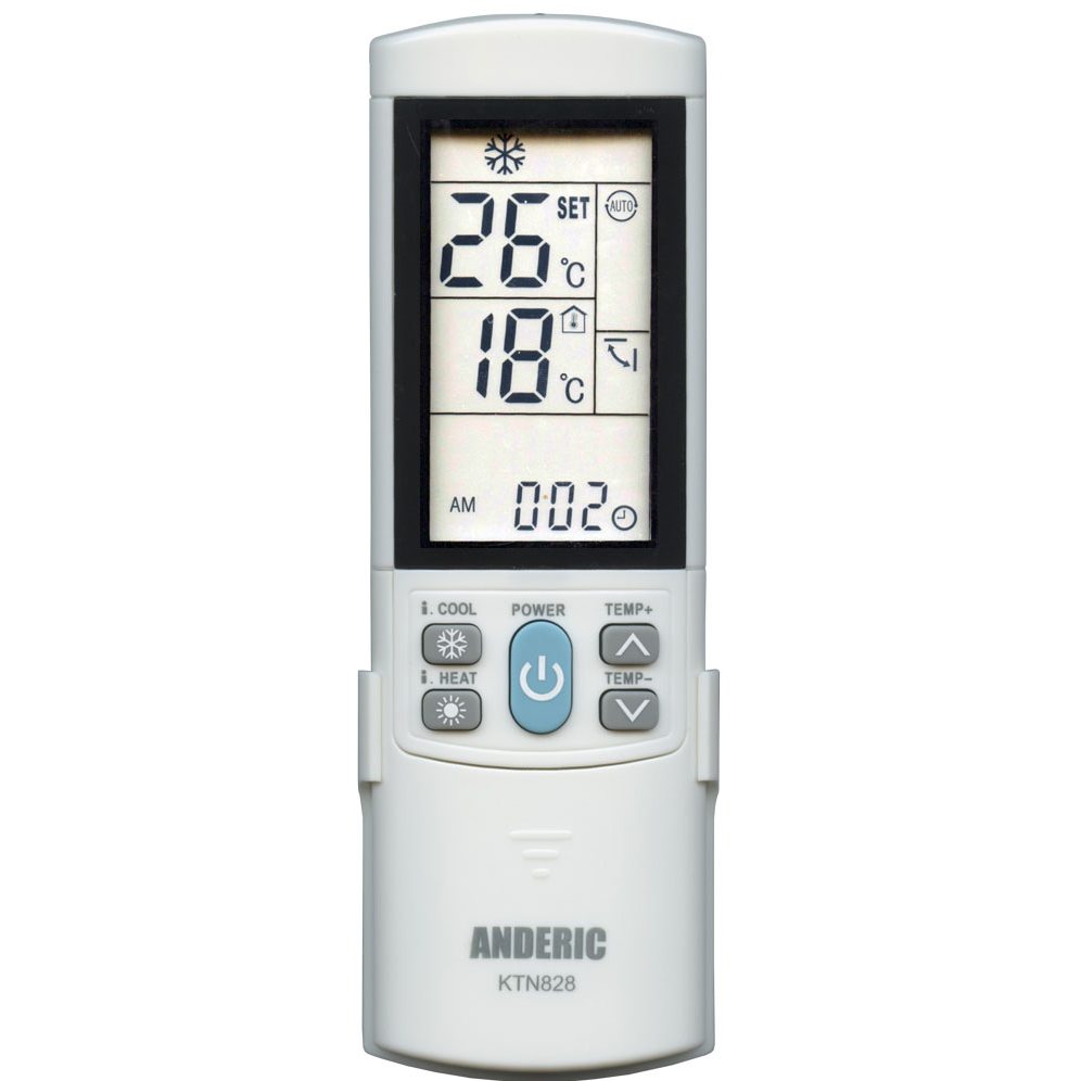Anderic KTN828 (White) Universal Air Conditioner Remote Control for Mini Split, HVAC, Window, and Portable AC [KTN828]