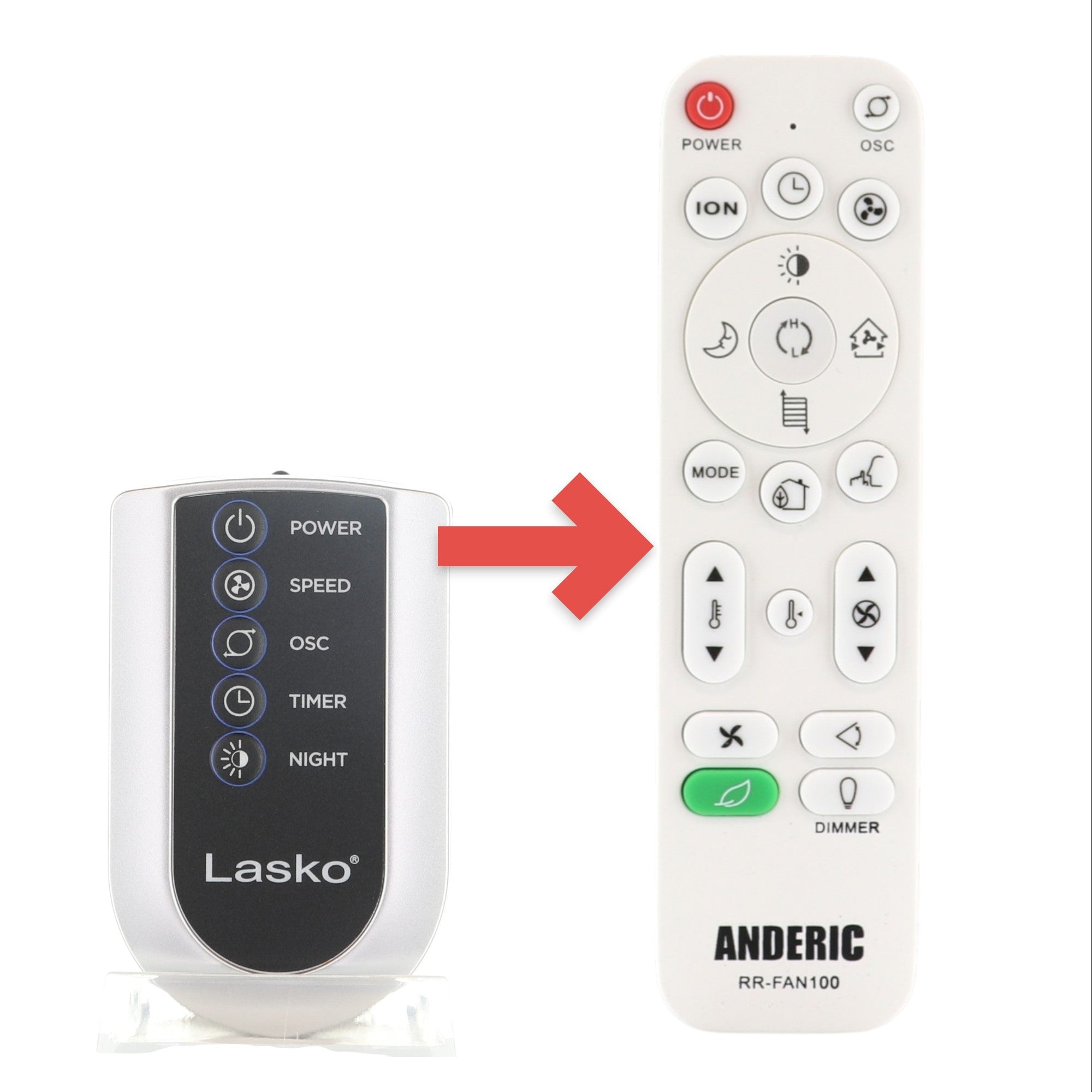 Lasko 2033666D Upright Fan Remote Control for Tower Fan