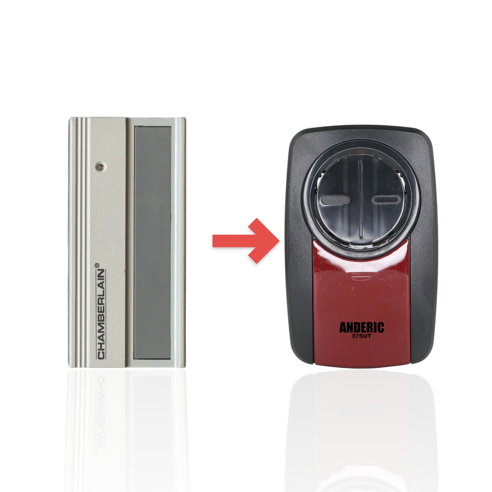 Anderic Substitute for LiftMaster 300MC Garage Door Opener dip switch 300mhz Garage Door Opener Remote Control [375UT-2button]