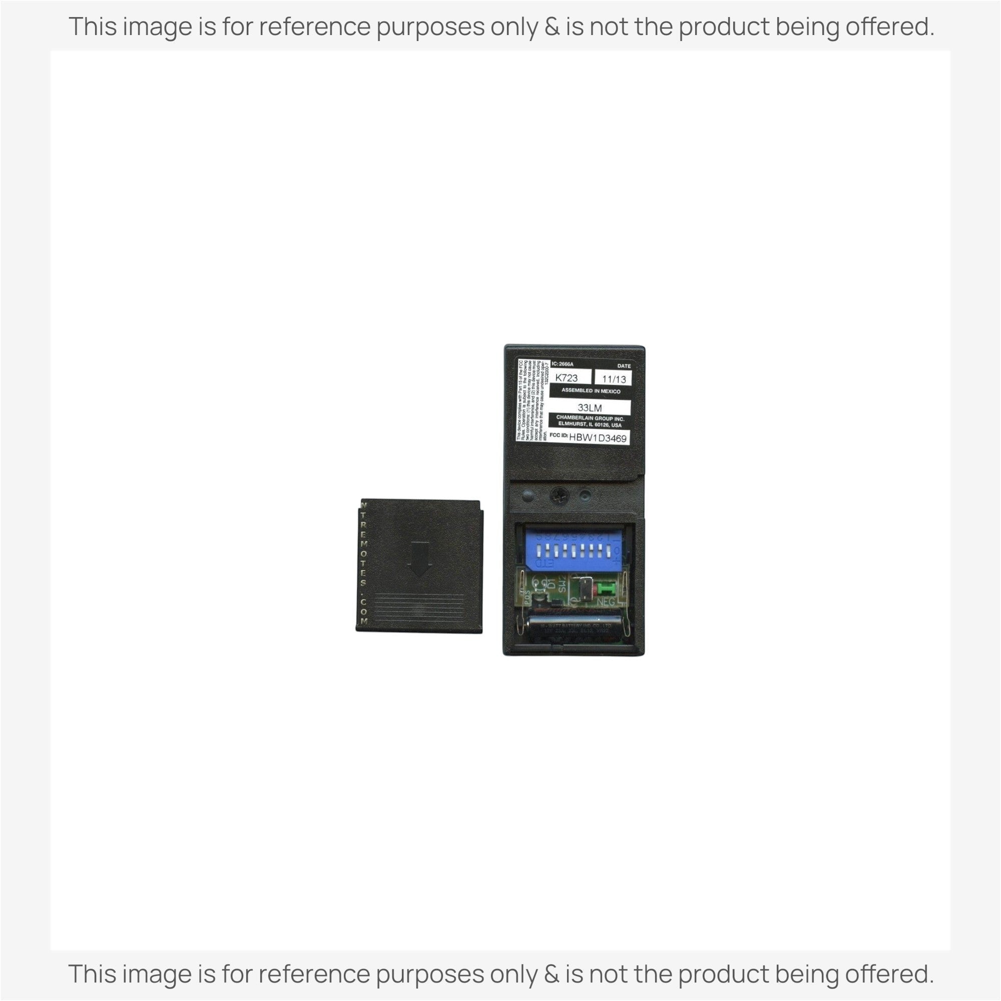 Anderic Substitute for LiftMaster 33LM / 33LMC / 63LM / 63LMC 3-Button Visor 390mhz Garage Door Opener Remote Control [375UT-3button]