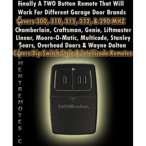 LiftMaster 375LM 2-Button Visor Universal Garage Door Opener Remote Control