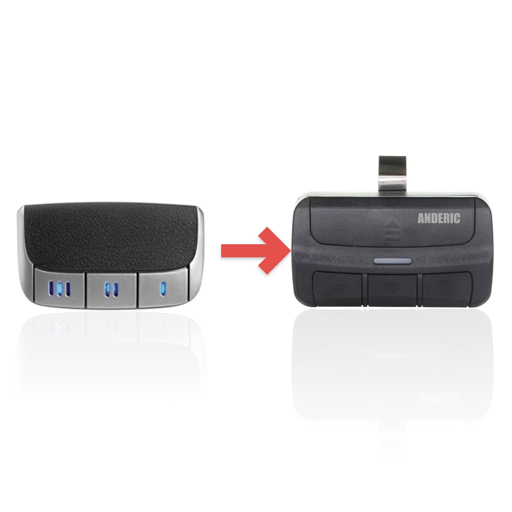 Anderic Substitute for LiftMaster 373P Premium 3-Button Vizor 315 MHz Garage Door Opener Remote Control [375UT-3button]
