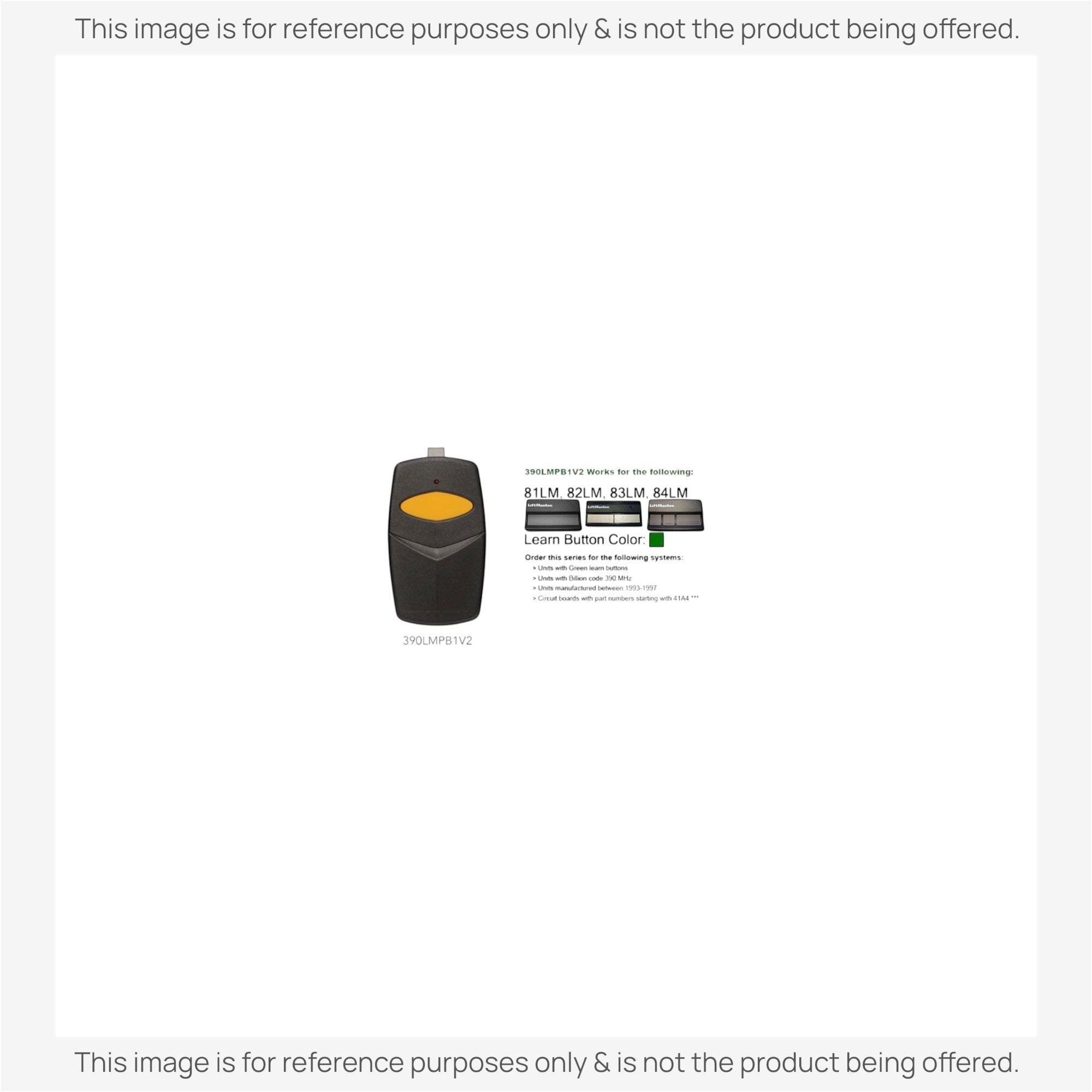 Anderic Substitute for LiftMaster Stinger 390LMPB1V is an 81LM for liftmaster Garage Door Opener Remote Control [375UT-2button]