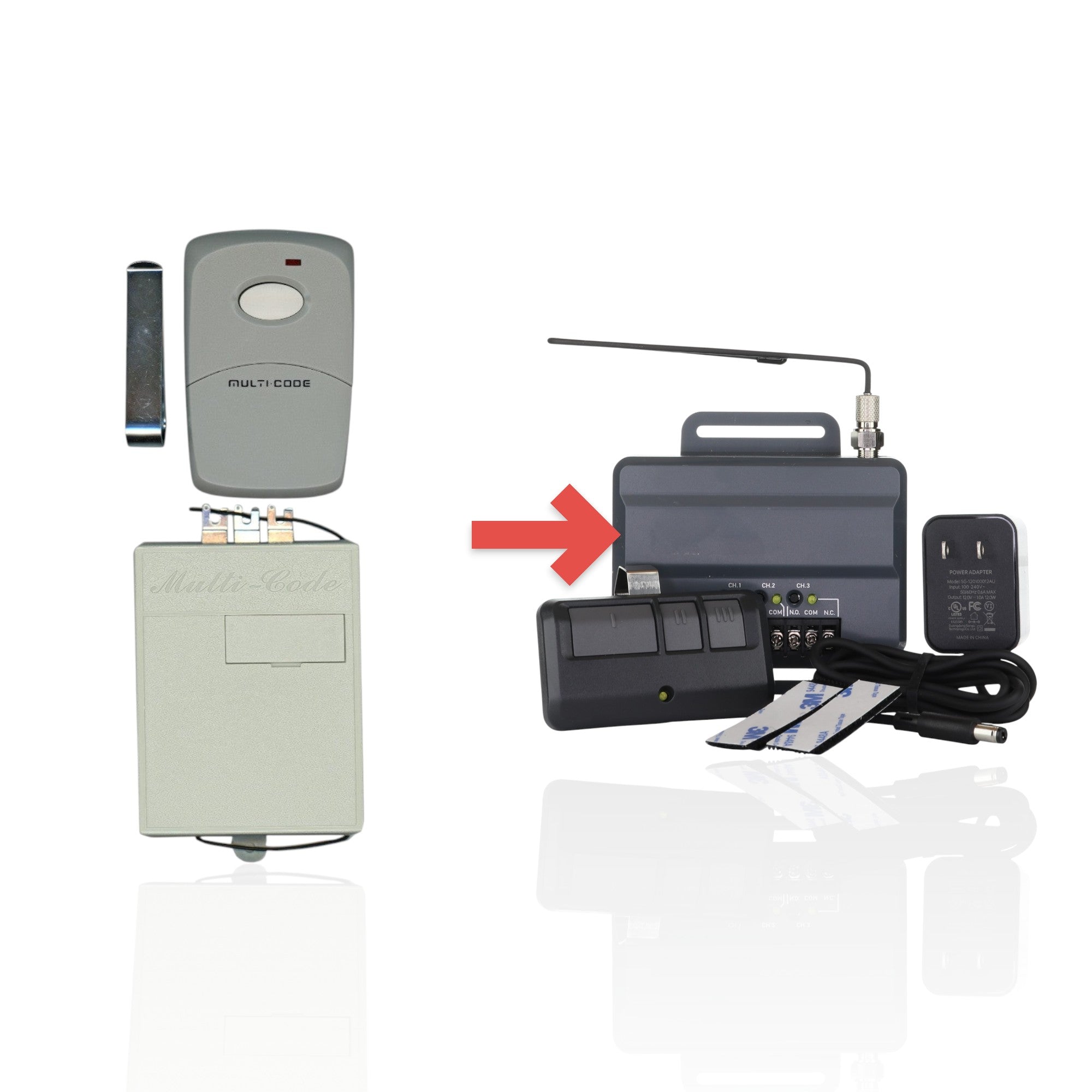 Anderic Substitute Kit for Linear Multicode MS Garage Door Opener Conversion Kit Garage Door Opener Remote Control [RR850LM]