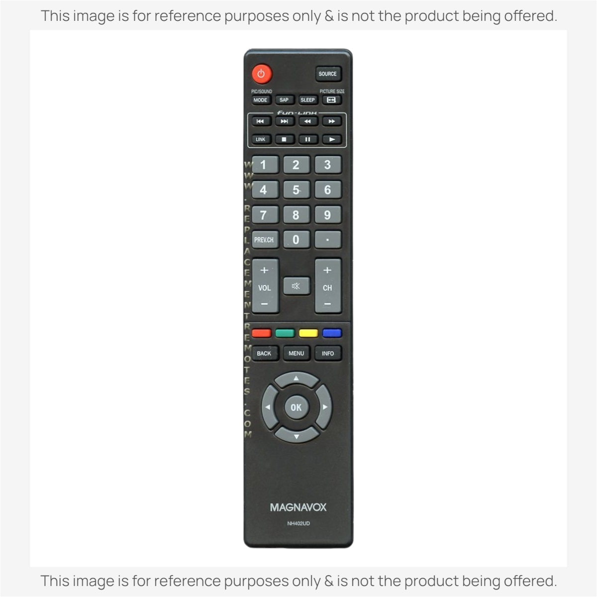 Substitute for Magnavox NH402UD TV Remote Control [RR409UD]
