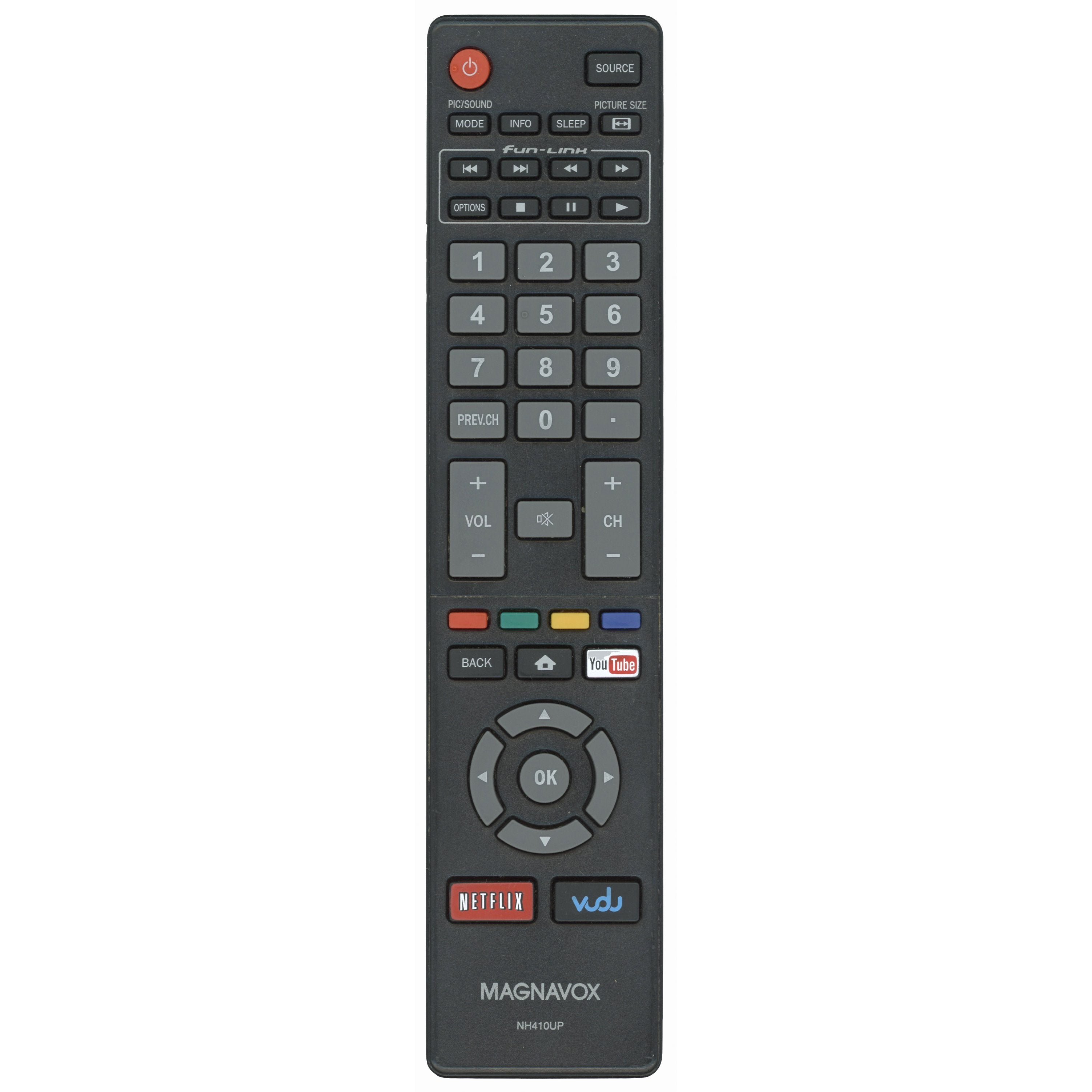 Substitute for Magnavox NH410UP Smart TV Remote Control [RR409UD]