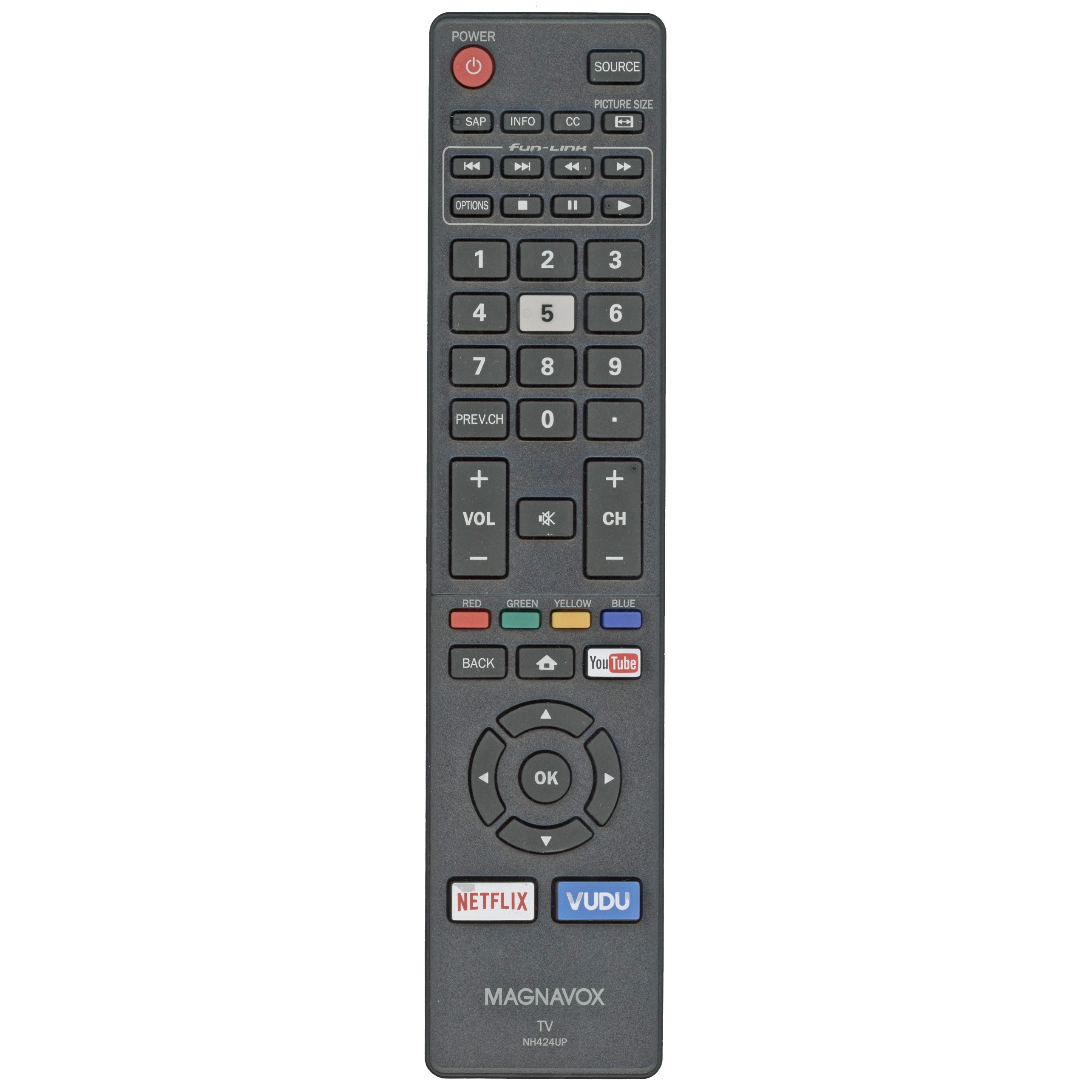 Substitute for Magnavox NH424UP Smart TV Remote Control [RR409UD]