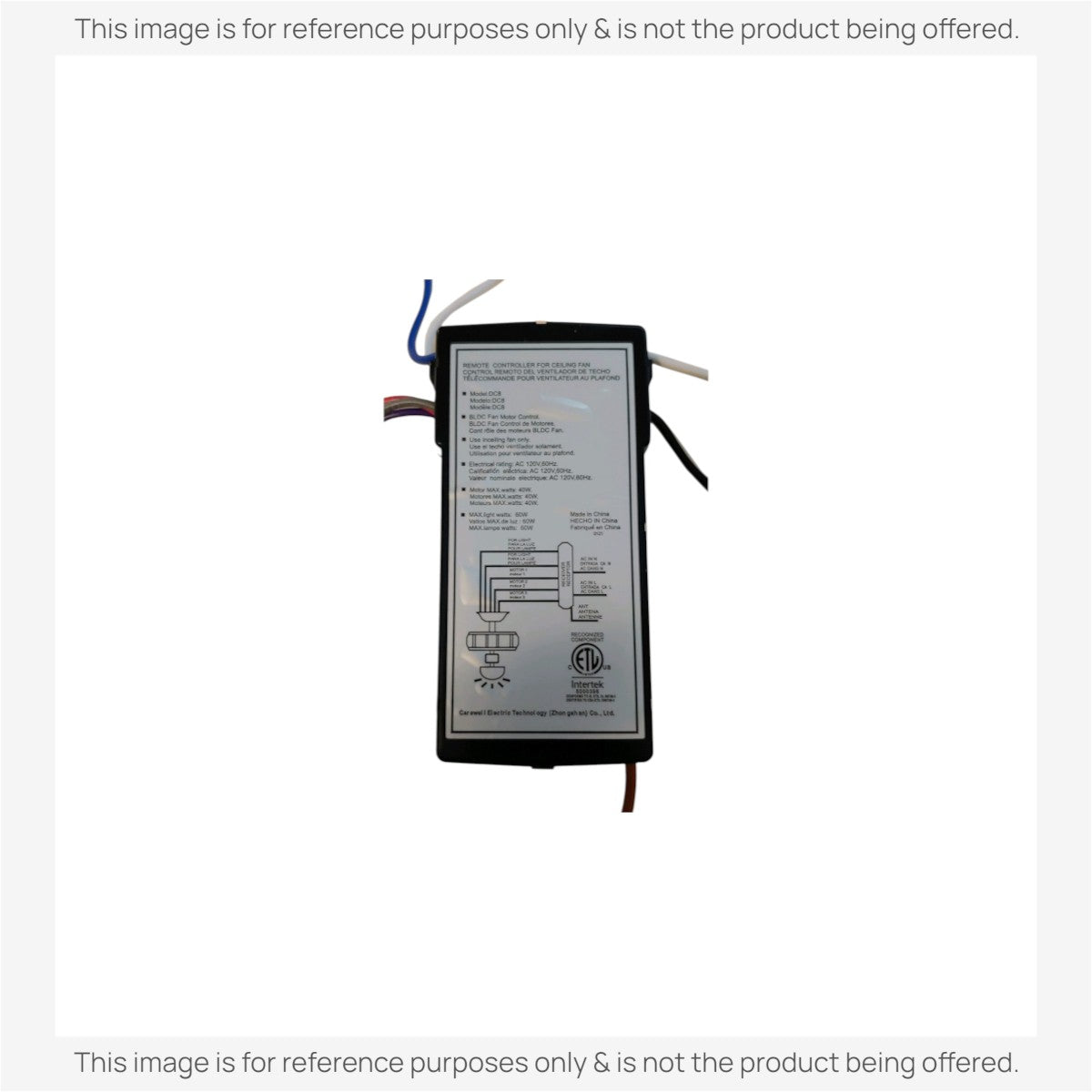 Anderic Substitute for Monte Carlo DC8-62SGZ-L 6 Speed For DC Ceiling Fan Receiver [DC8-96SG8]