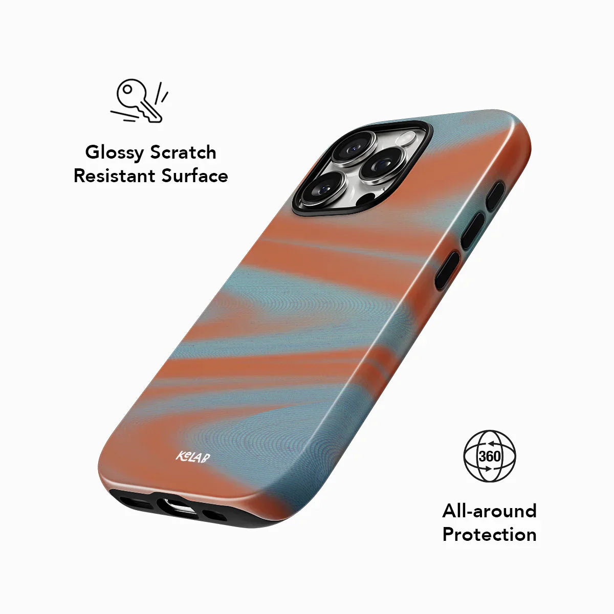Aalto | Y2K Orange Phone Case with Futuristic Style