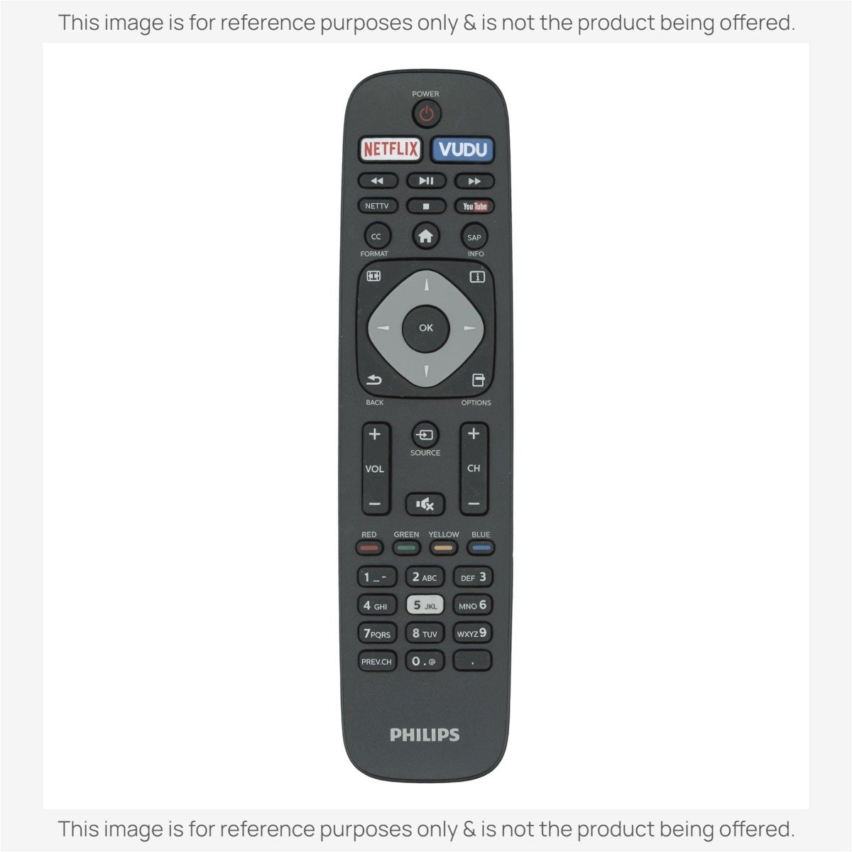 Anderic Substitute for Philips NH500UP Smart TV Remote Control NH500UW [URMT41JHG003]