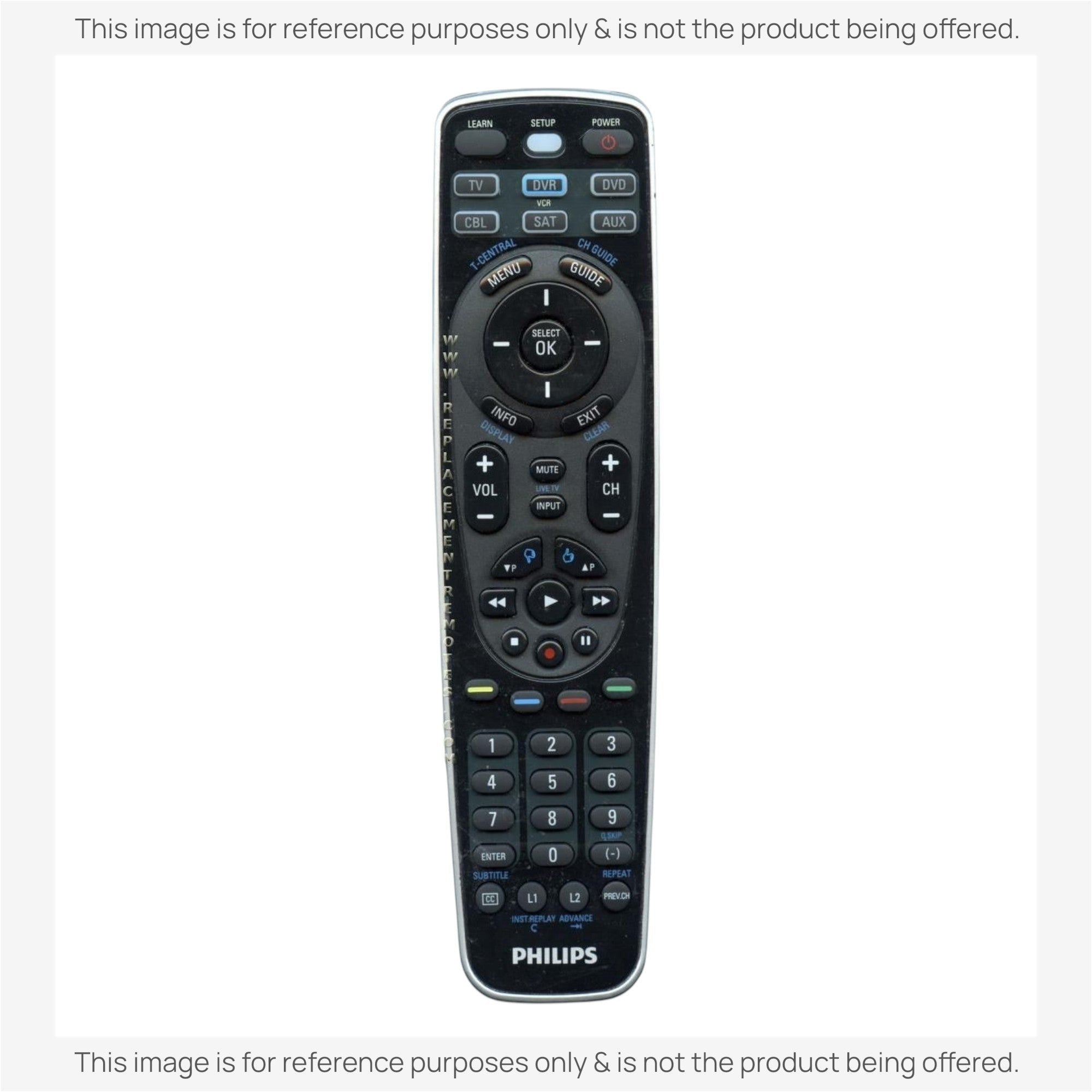 Anderic Substitute for Philips SRU5106/27 Advanced Universal Remote Control [RRU401]