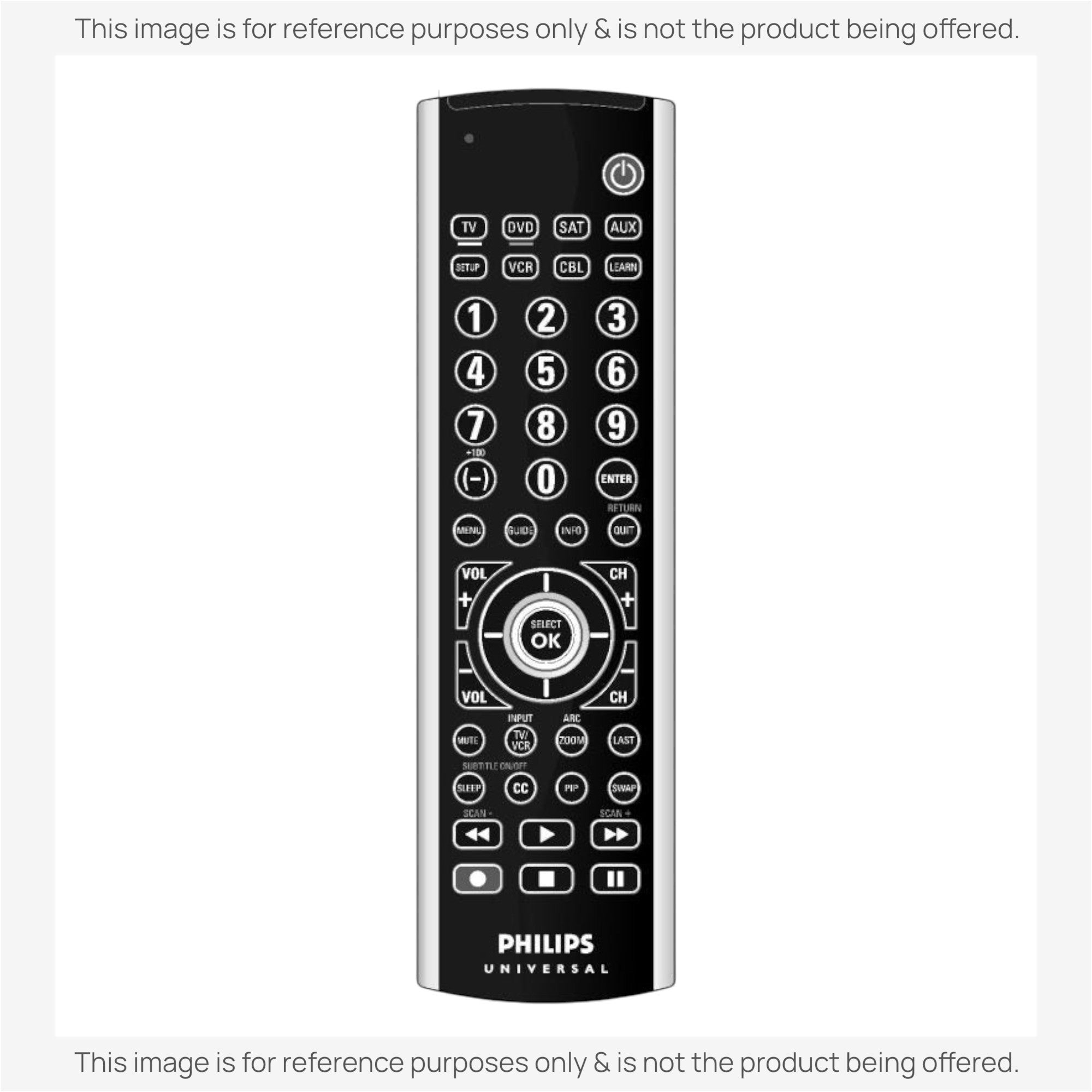 Anderic Substitute for Philips SRU6061/17 Advanced Universal Remote Control [RRU401]