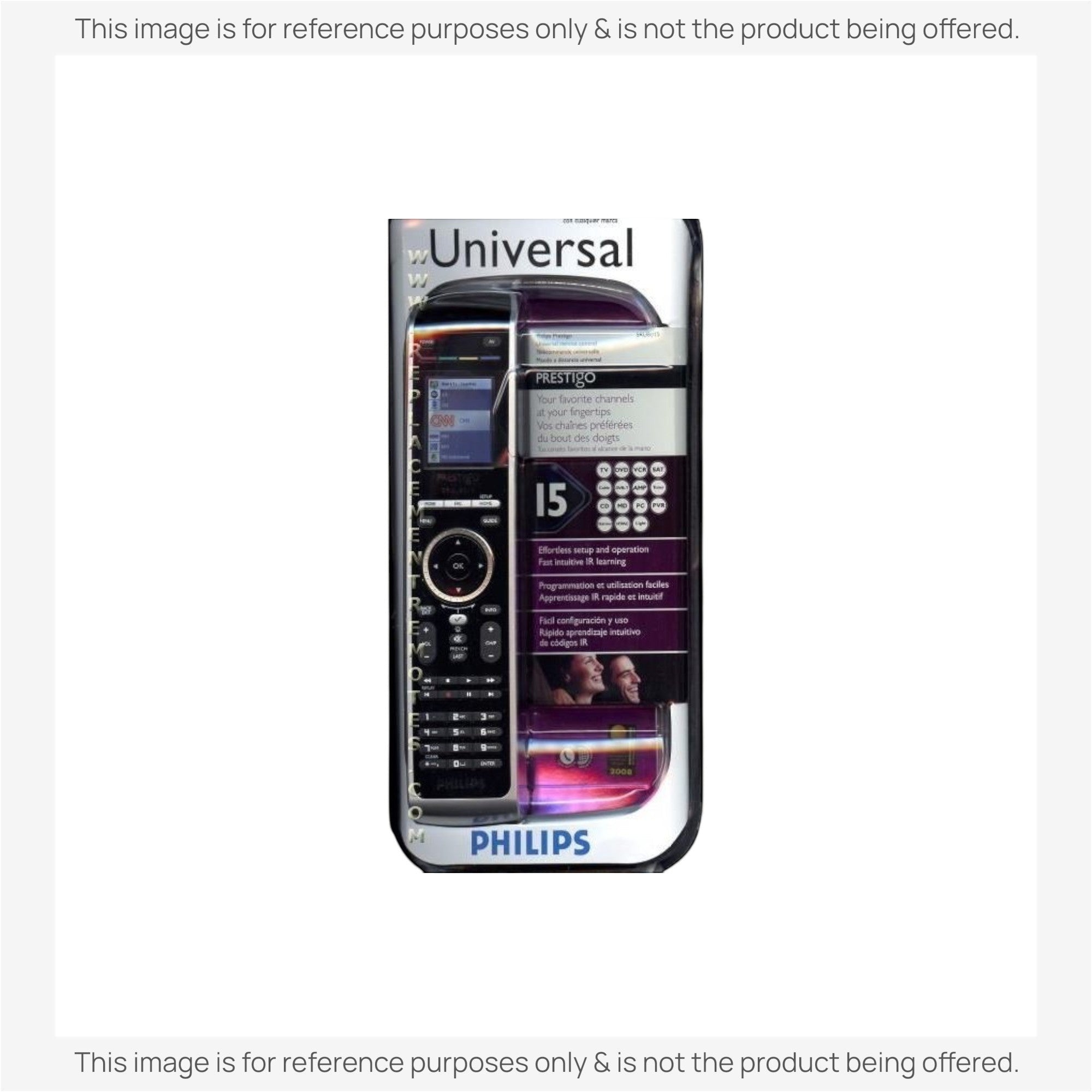 Anderic Substitute for Philips SRU8015/37 Advanced Universal Remote Control [RRU401]