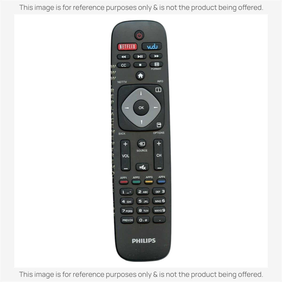 Anderic Substitute for Philips URMT39JHG002 TV Remote Control [RRHG003]