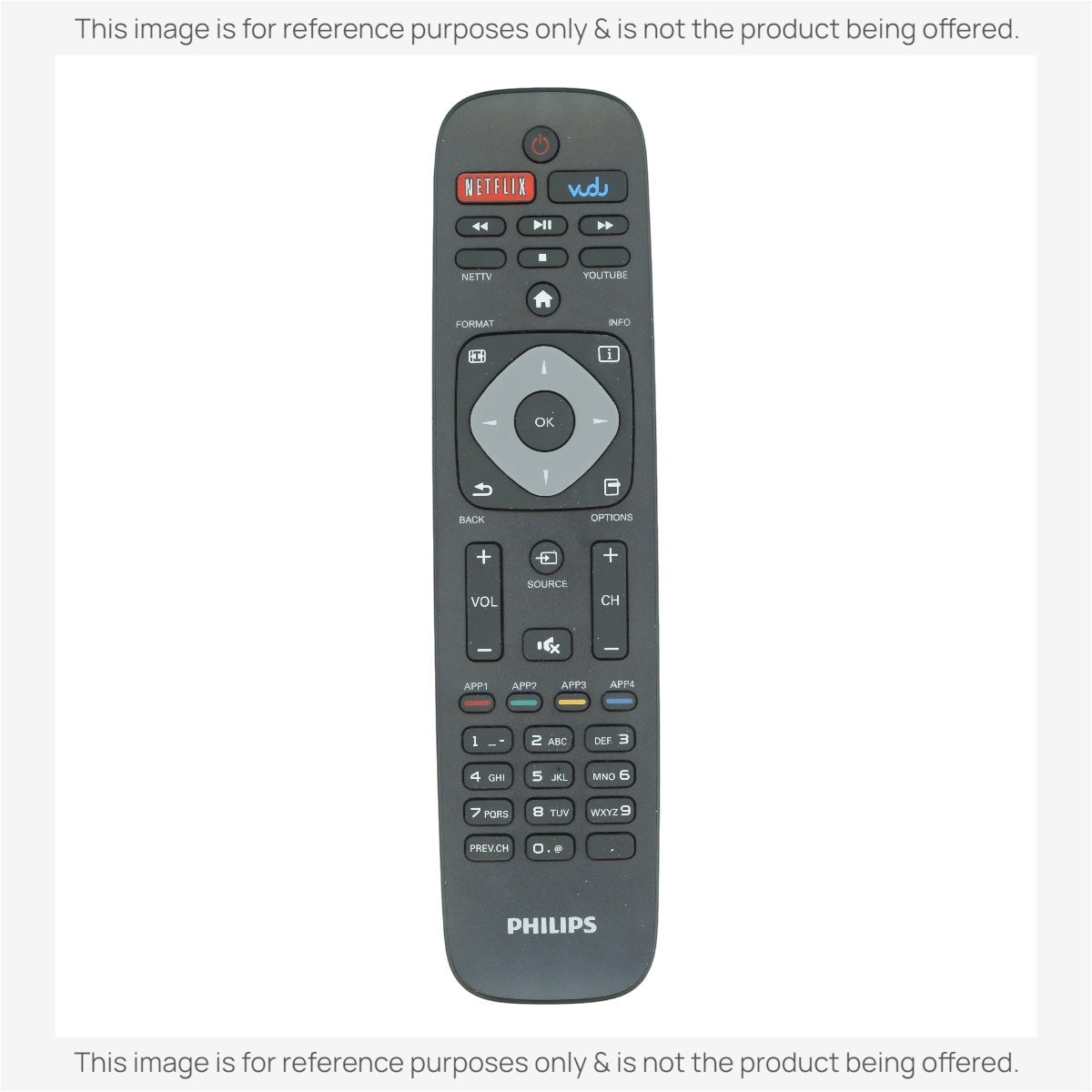 Anderic Substitute for Philips URMT41JHG012 2017 SMART TV Remote Control [URMT41JHG003]