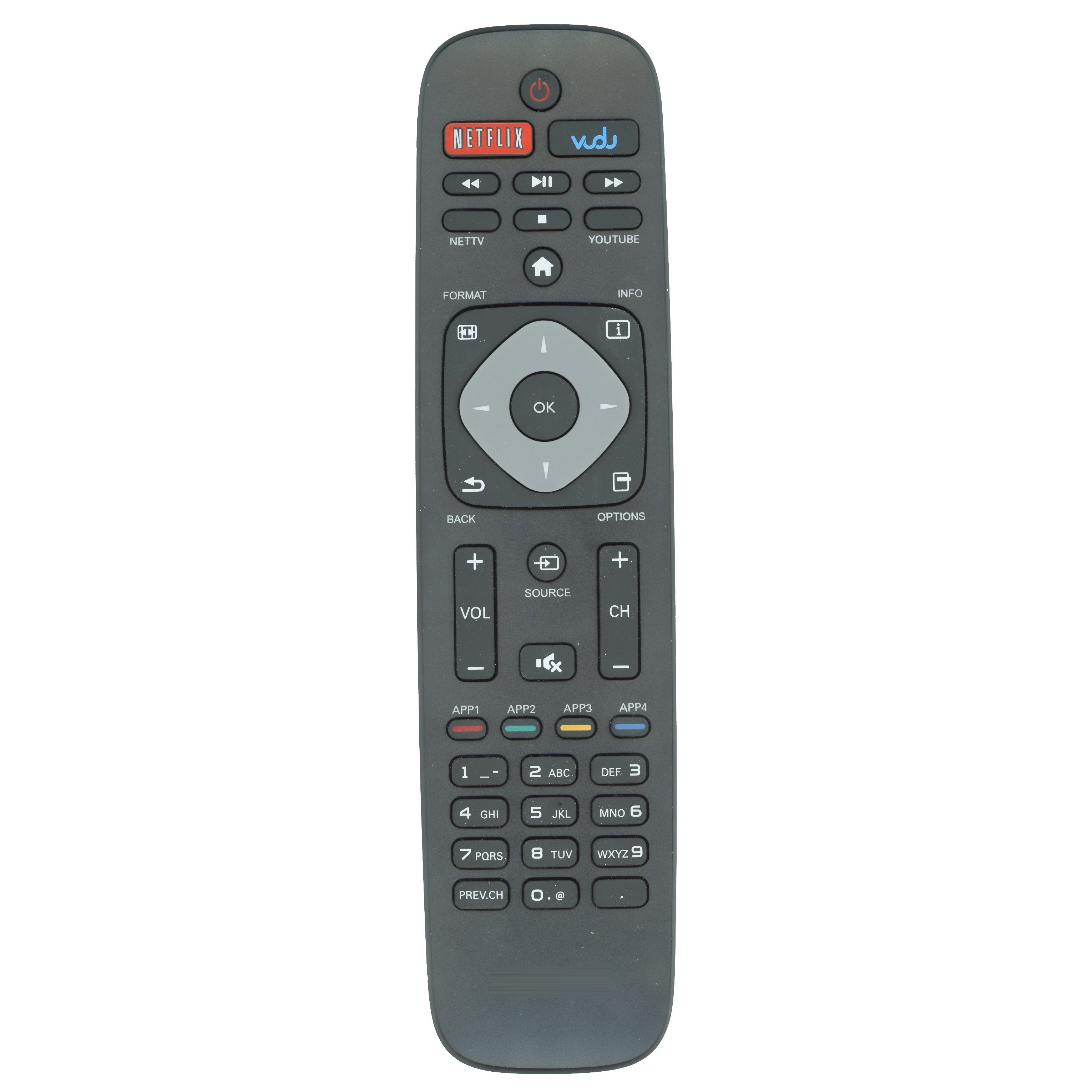 Philips URMT41JHG012 2017 SMART TV Remote Control | Netflix | Vudu - URMT41JHG012