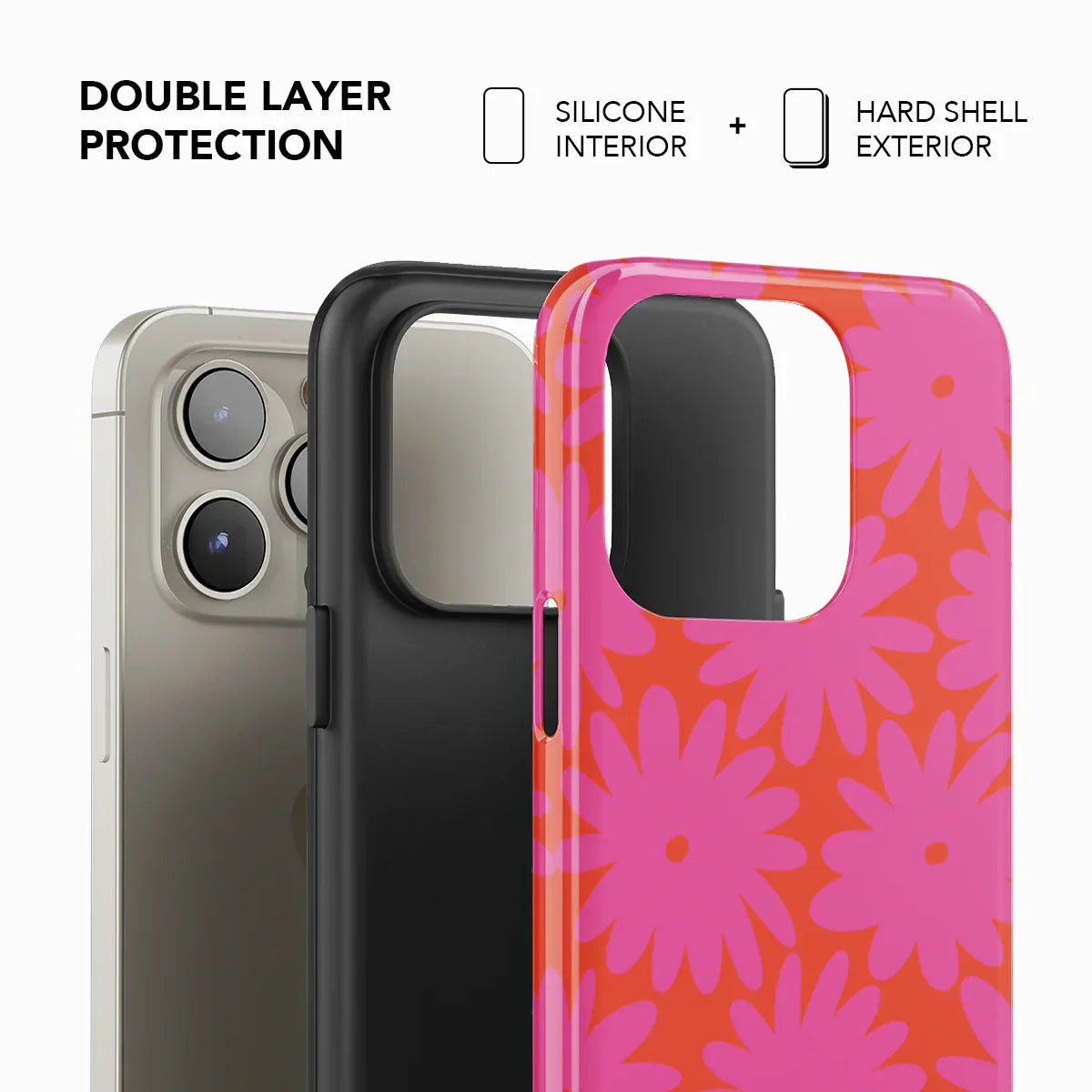 Sunflare Daisy | Retro Pink Floral Phone Case