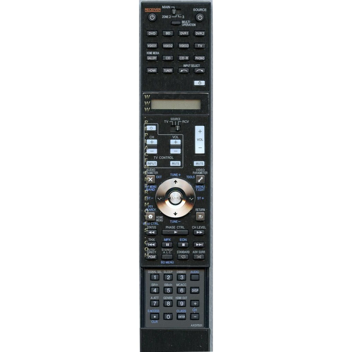 Pioneer AXD7521 Receiver Remote Control