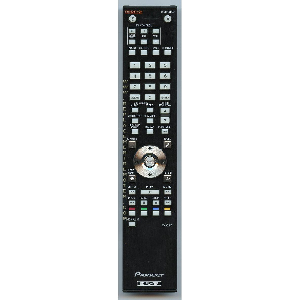 Pioneer VXX3316 Receiver Remote Control
