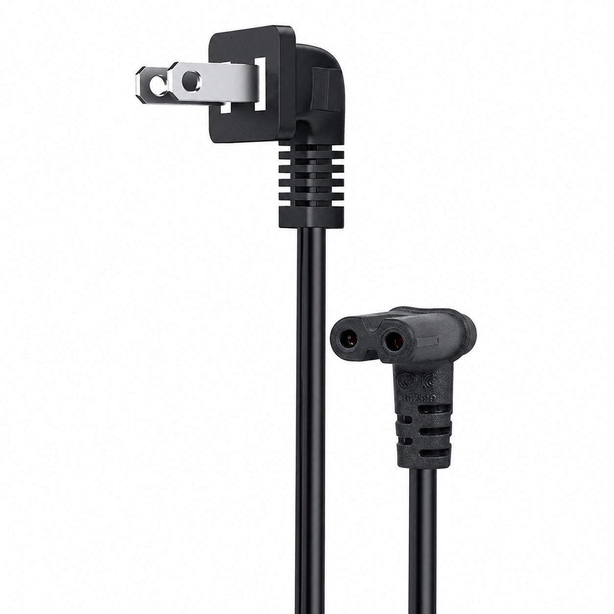 Samsung 3903-000863 AC Power Cable | 5 Ft Figure-8 C7 Non-Polarized Power Cord with Elbow 2-Prong Plug - 3903000863