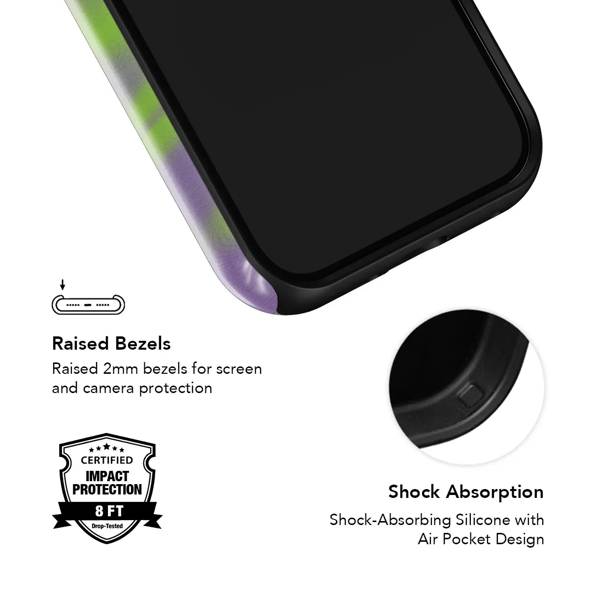 Purple Haze | Y2K Neon Green Phone Case with Futuristic Style