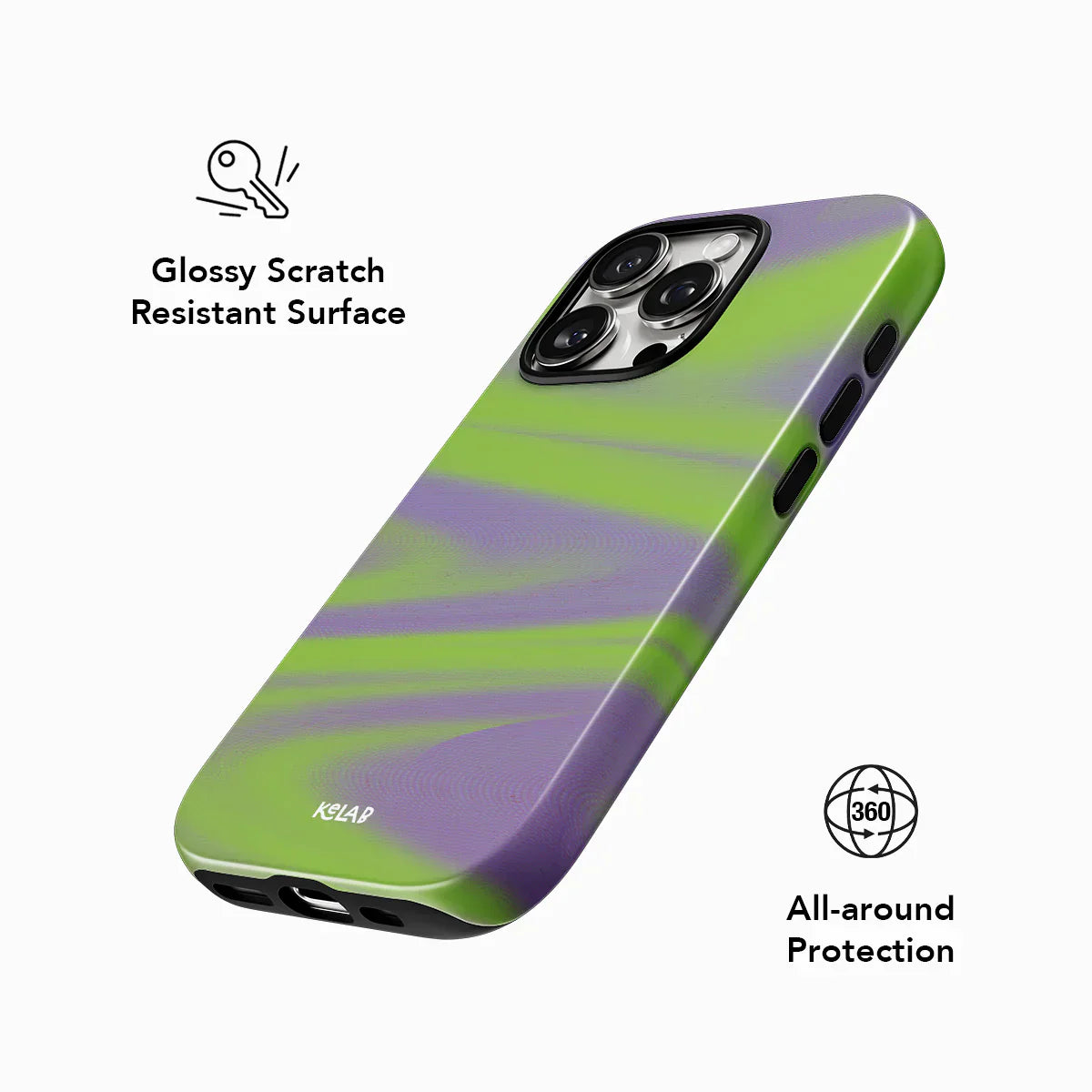Purple Haze | Y2K Neon Green Phone Case with Futuristic Style