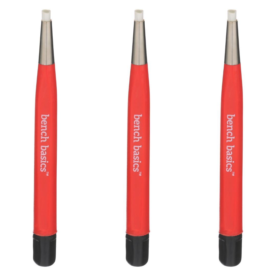 Fiberglass Scratch Brush, Retractable, Red (3 Pack)