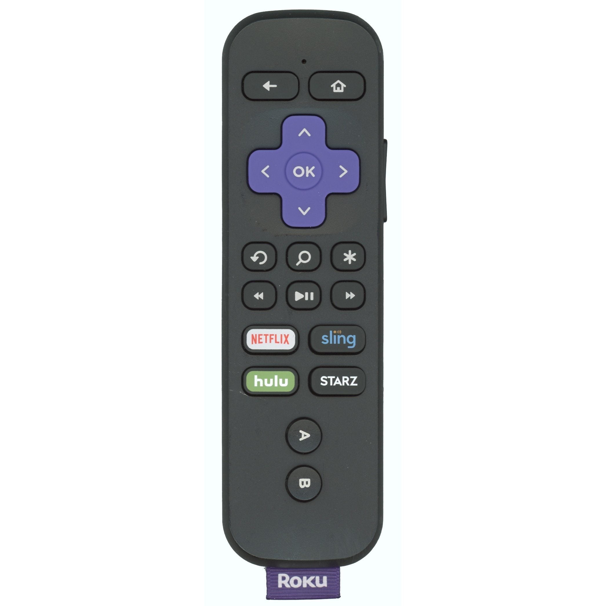 Roku RC-GR4 Streaming Remote Control | RF | Voice | Headphones | A/B | Netflix | Sling | Hulu | Starz - 3226000264