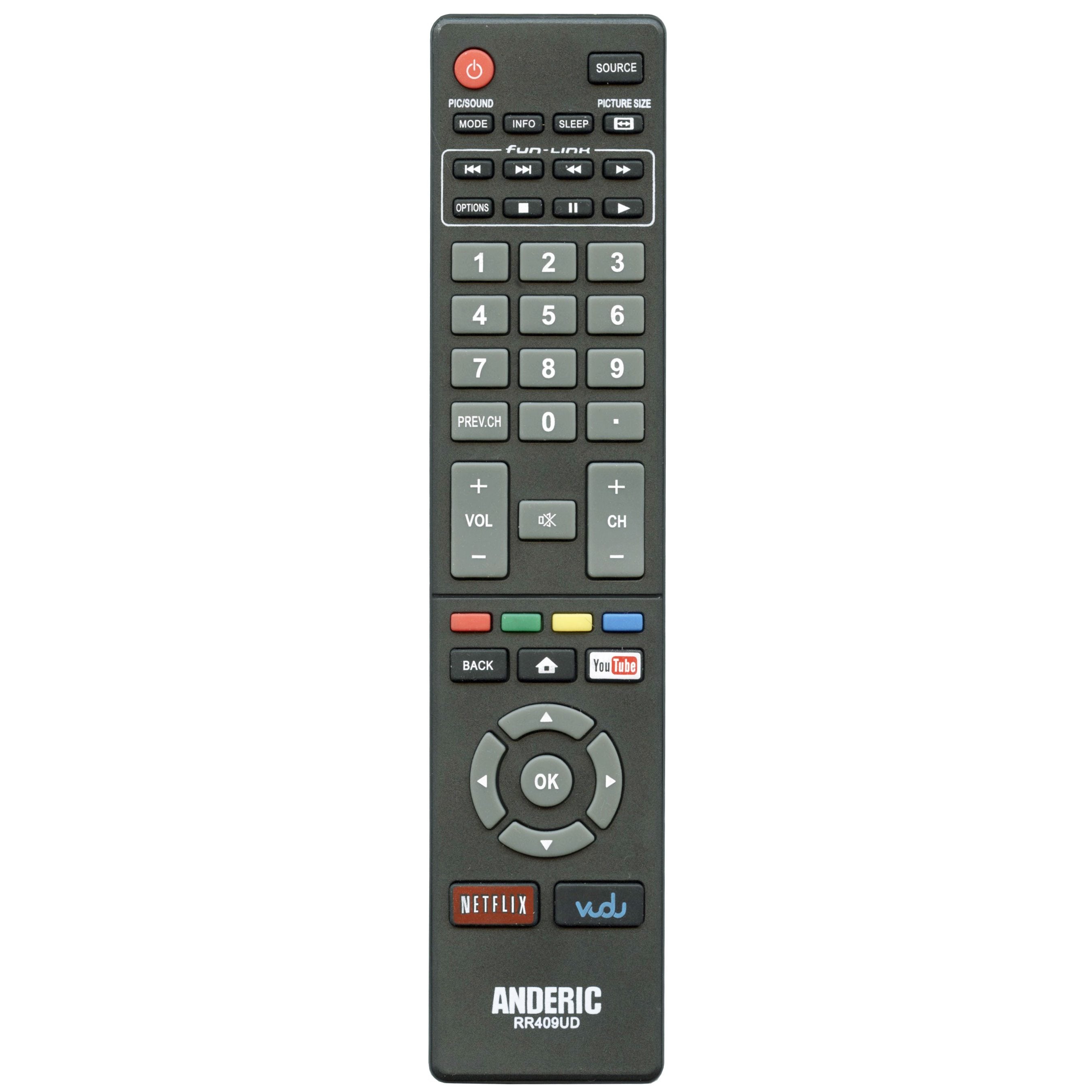 Substitute for Magnavox NH424UP Smart TV Remote Control [RR409UD]