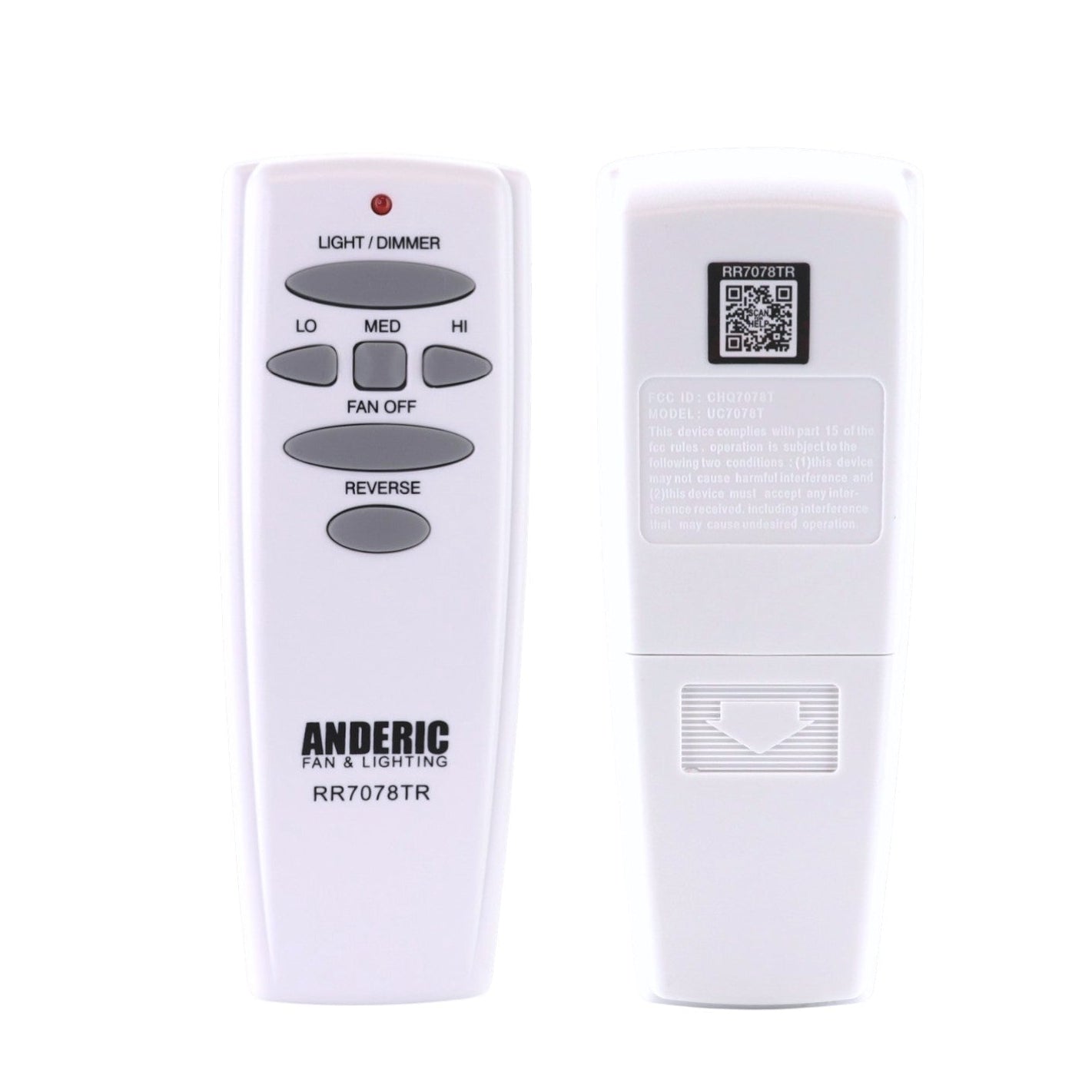 Anderic Substitute for Harbor Breeze TR76G 2AQZU-18005 Ceiling Fan Remote Control [RR7078TR]