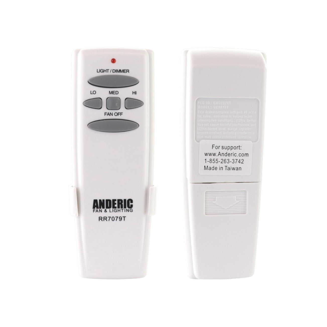 Anderic RR7079T FAN-HD (UC7078T) Ceiling Fan Remote Control for Hampton Bay [RR7079T]