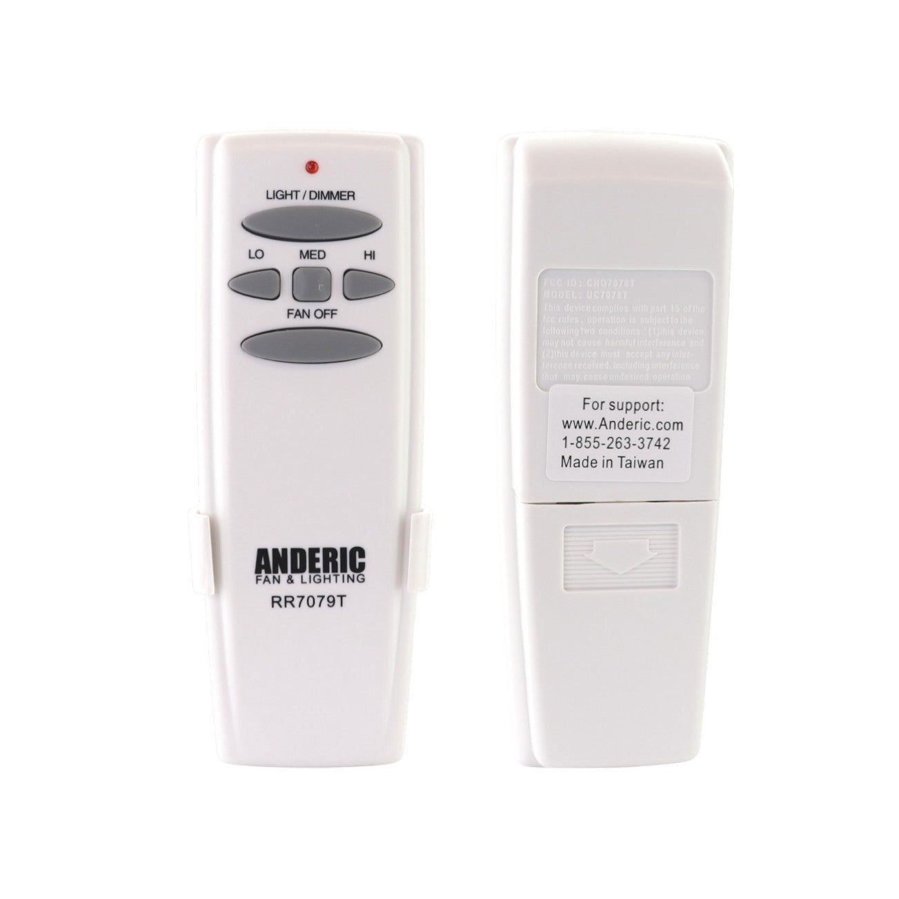 Anderic Substitute for Harbor Breeze UC7086T CHQ7086T for Avion Ceiling Fan Remote Control [RR7079T]