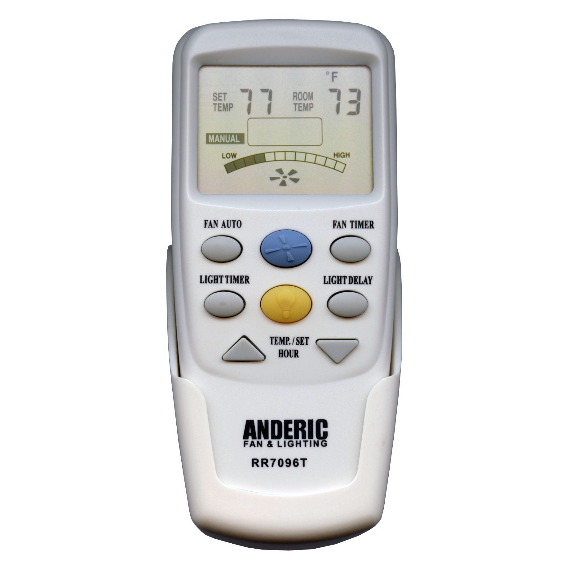 Anderic RR7096T Replacement Thermostatic Ceiling Fan Remote Control with Fan Timer Key | CHQ7096T, CHQ8BT7096T