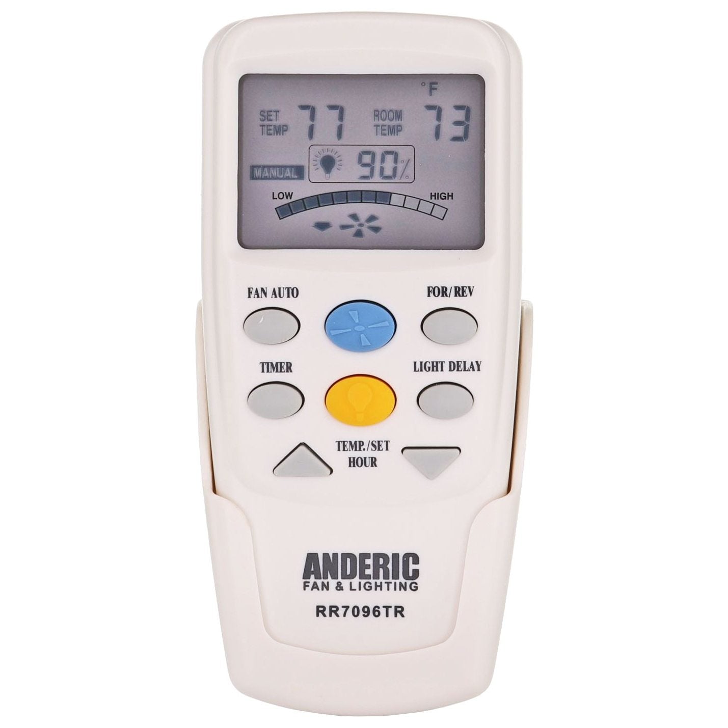 Hampton Bay CHQ8BT7096T Ceiling Fan Remote Control | With Reverse Button | Thermostatic | LCD Temp Display - CHQ8BT7096T