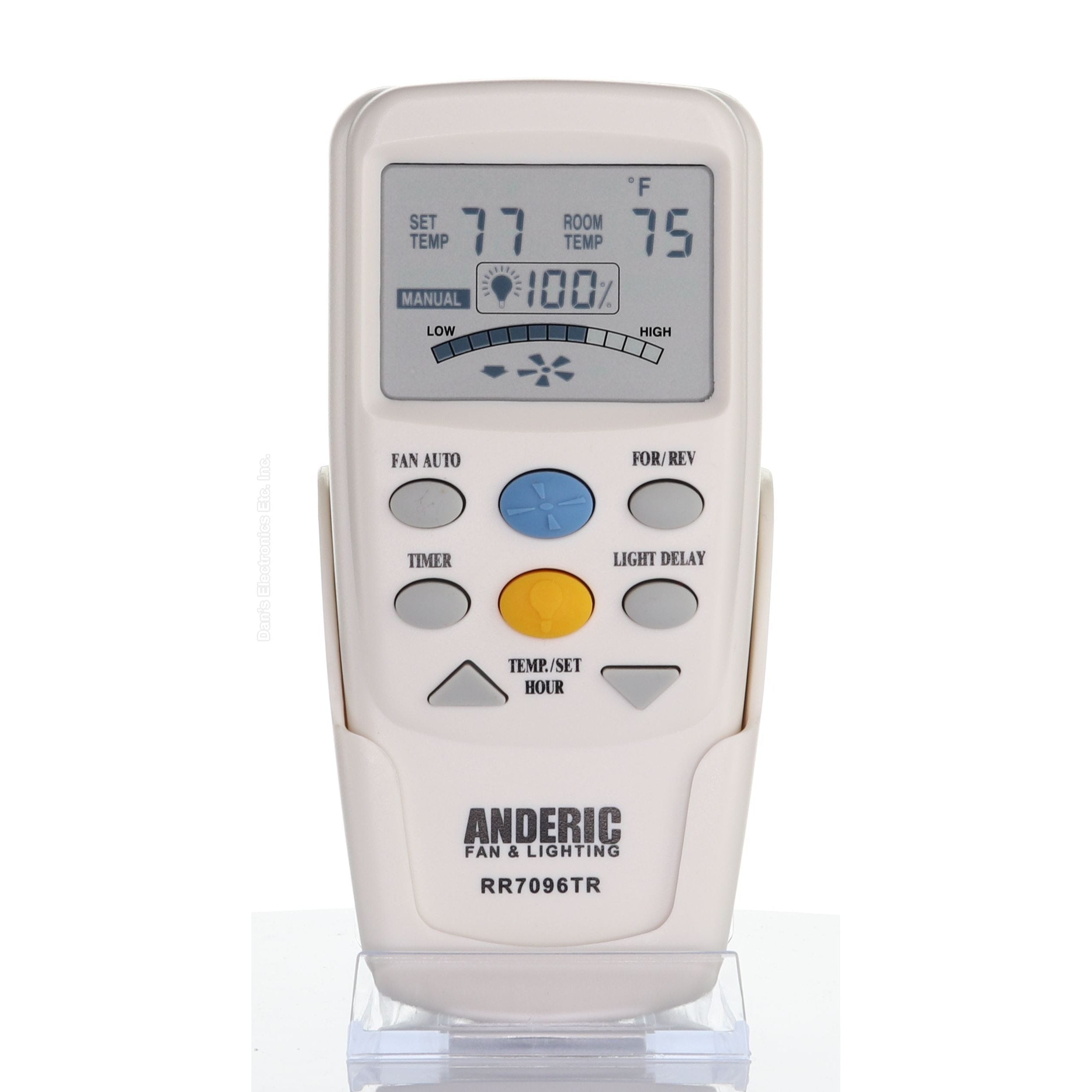 Anderic RR7096TR Replacement Thermostatic Ceiling Fan Remote Control with Reverse Key | CHQ7096T, CHQ8BT7096T