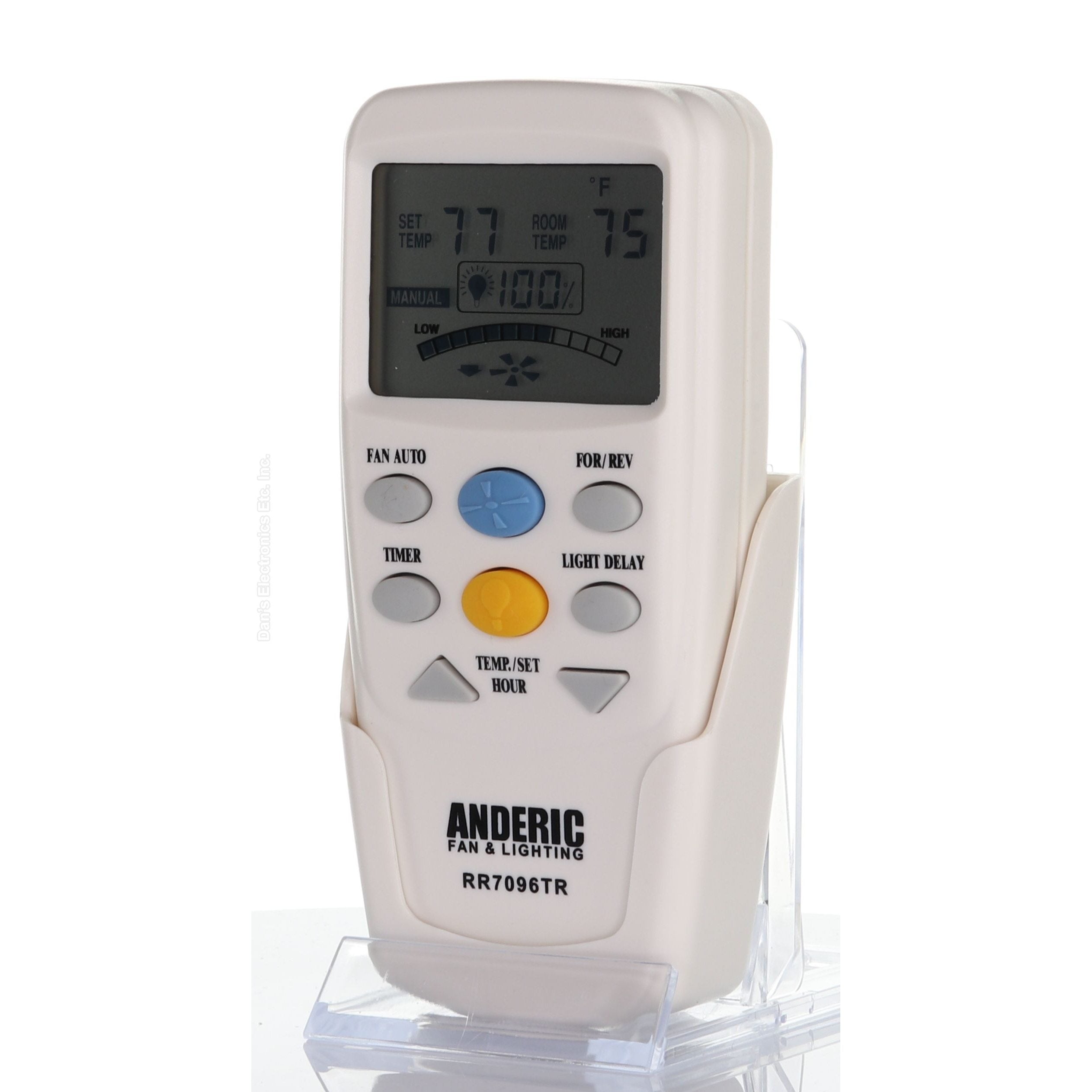 Anderic RR7096TR Replacement Thermostatic Ceiling Fan Remote Control with Reverse Key | CHQ7096T, CHQ8BT7096T
