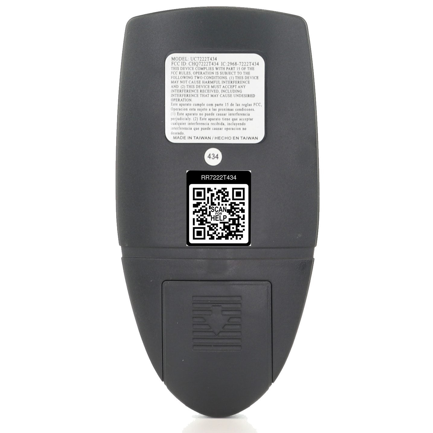 Anderic RR7222T434 Replacement Ceiling Fan Remote Control for Home Decorators Collection and Others CHQ7222T434