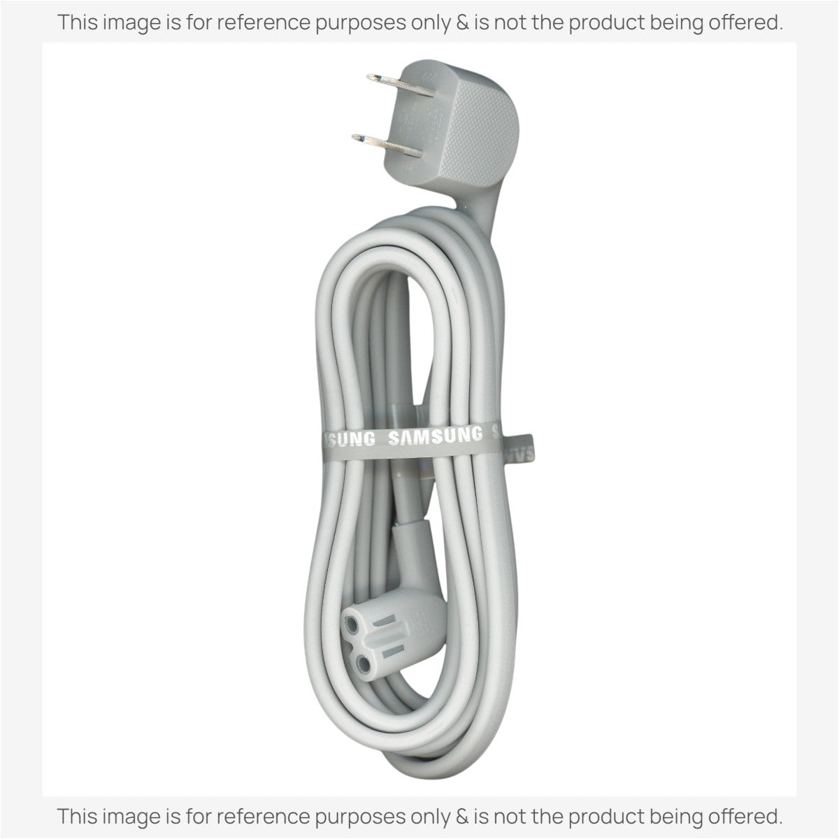 Substitute for Samsung 3903001209 Gray AC Power Cable | 9 Ft 6 In - C7 Elbow Figure 8 to Elbow 2-Prong | Non-Polarized - 3903-001209