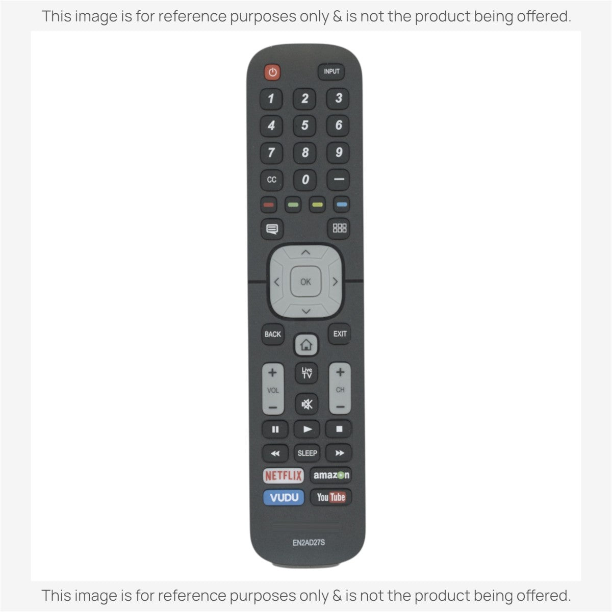 Anderic Substitute for Sharp EN2AD27S Smart TV IR Remote Control [EN2A27]
