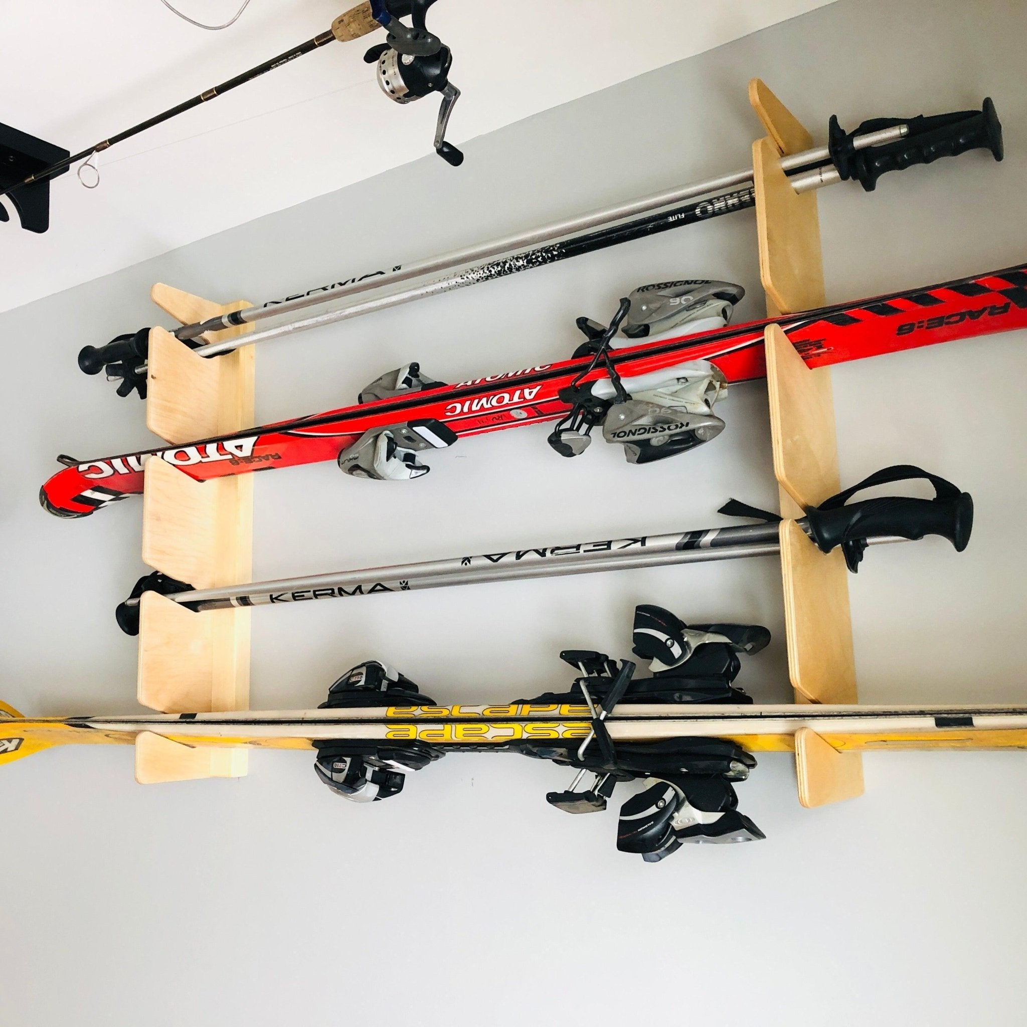 Wall-Mounted Ski Rack