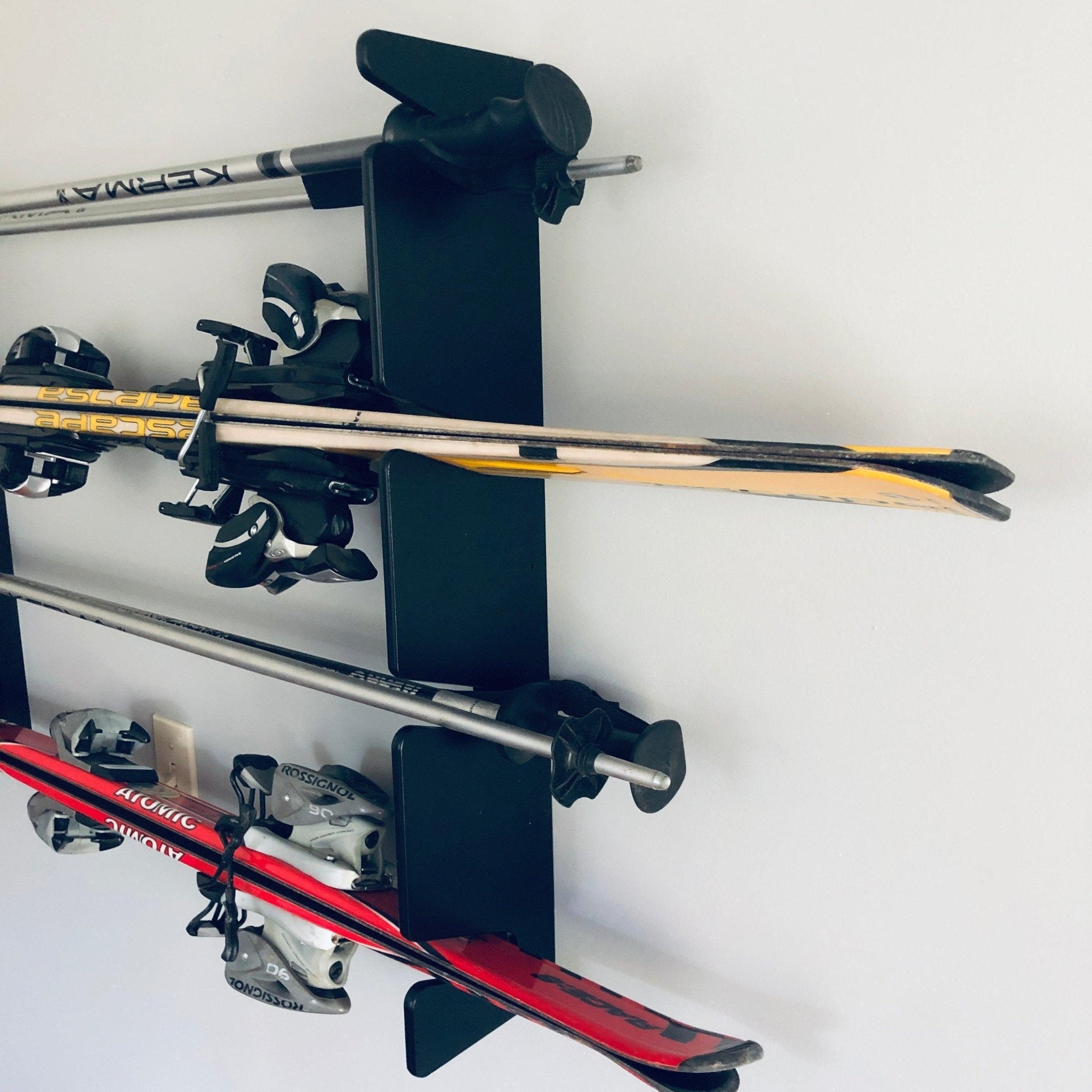 Wall-Mounted Ski Rack