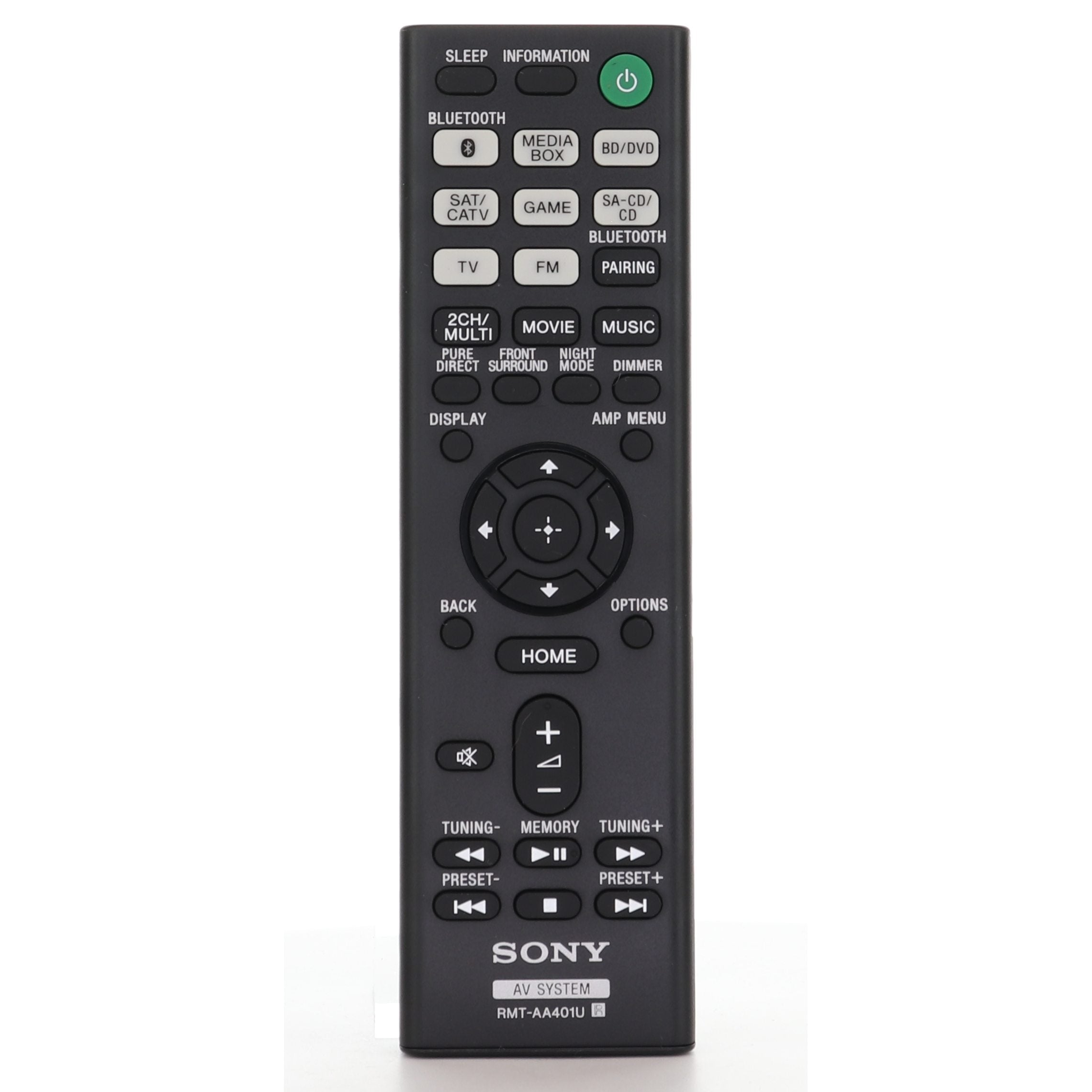 Sony RMT-AA401U A/V Receiver Remote Control - 1-493-370-11 / 1-4933-701-3